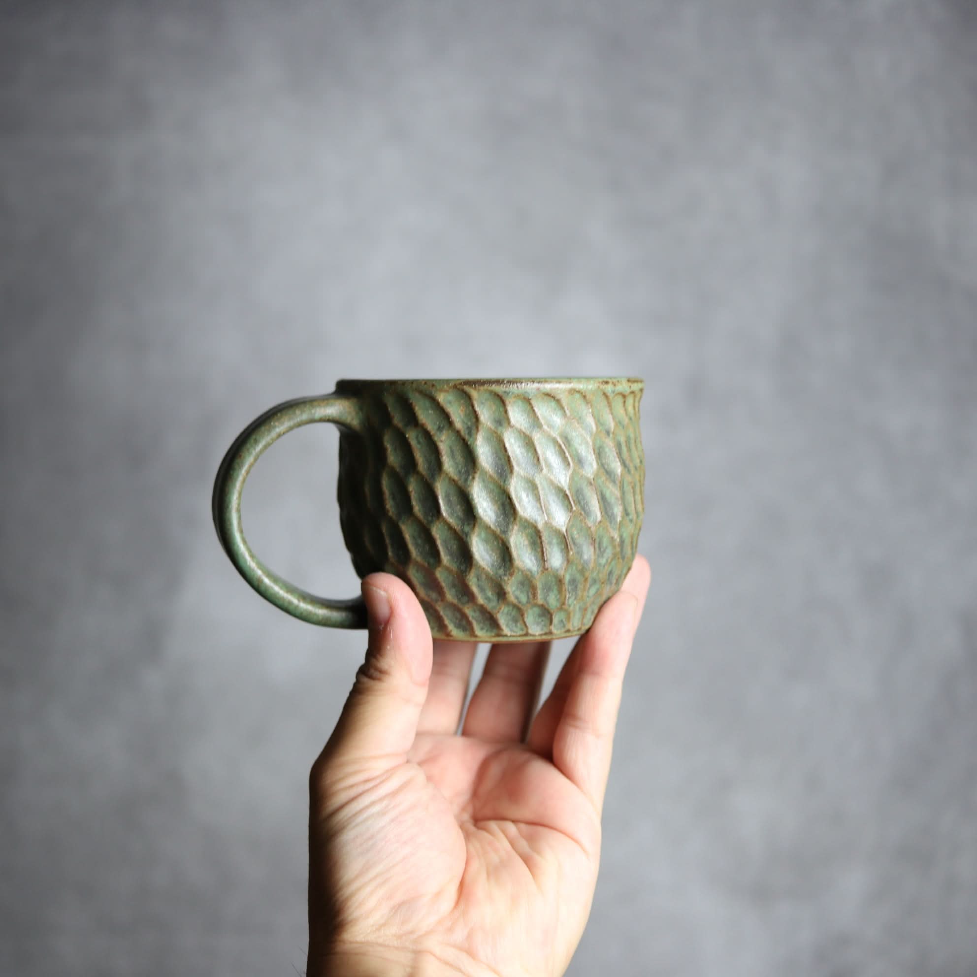 マグカップ1 ナッツ グリーン ボトムワイド やちむん 陶器 nagaremo やちむん 陶器.