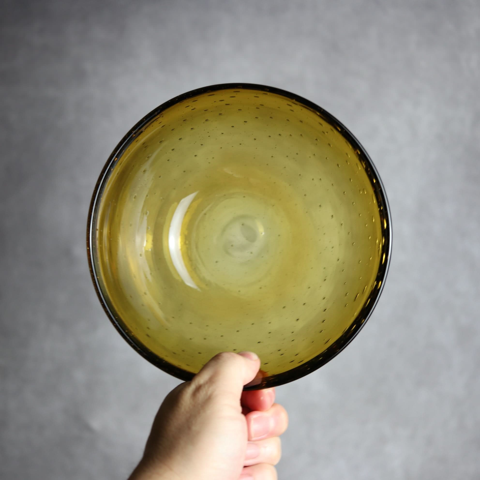 気泡ボウル 小 ブラウン 琉球ガラス ガラス工房清天 琉球ガラス.