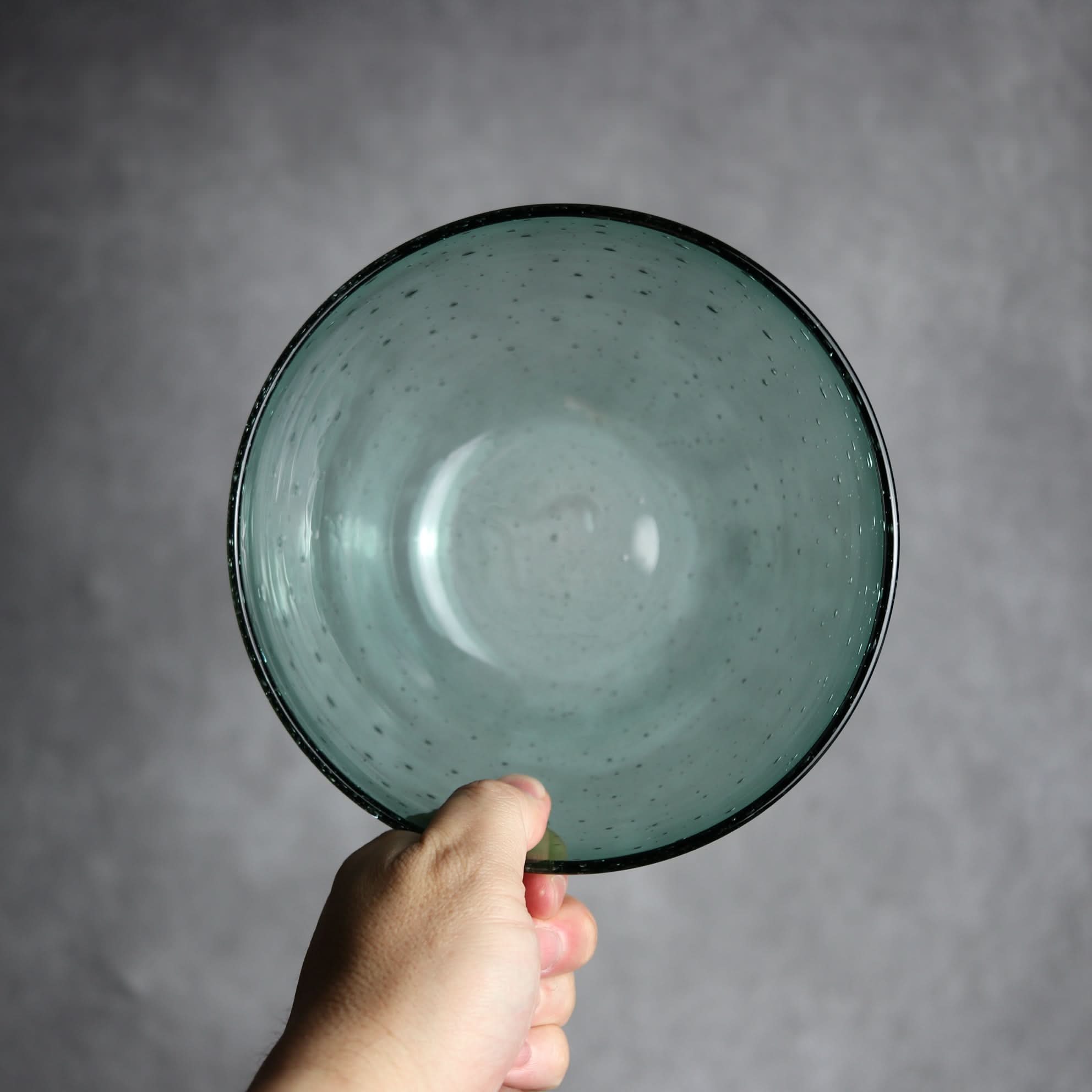 気泡ボウル 小 グリーン 琉球ガラス ガラス工房清天 琉球ガラス.