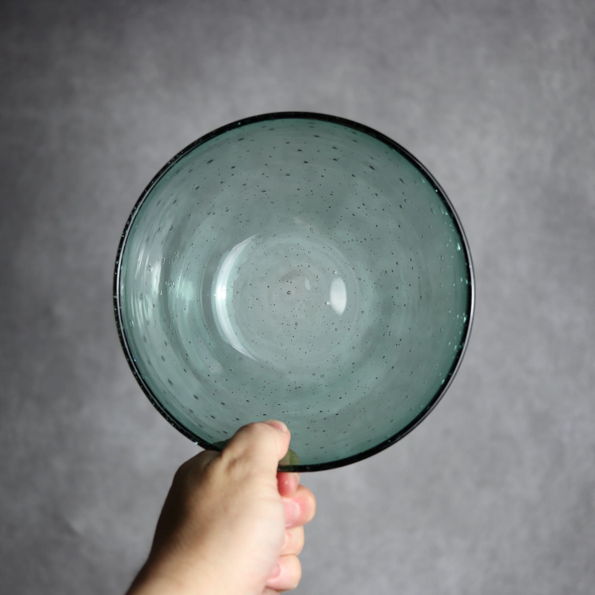 気泡ボウル 小 グリーン 琉球ガラス ガラス工房清天 琉球ガラス.