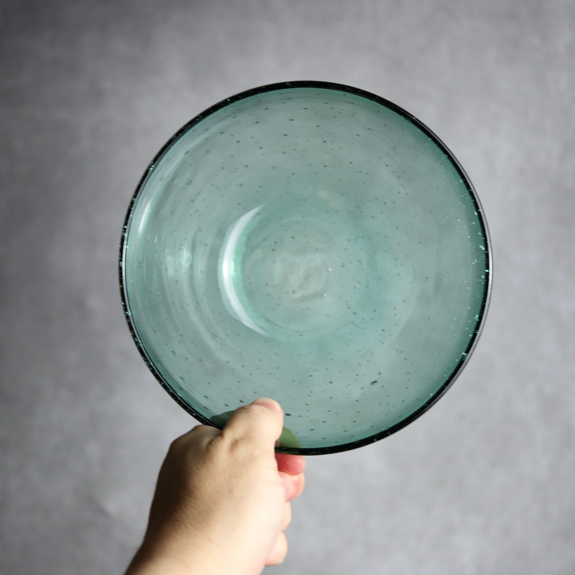 気泡ボウル 小 グリーン 琉球ガラス ガラス工房清天 琉球ガラス.