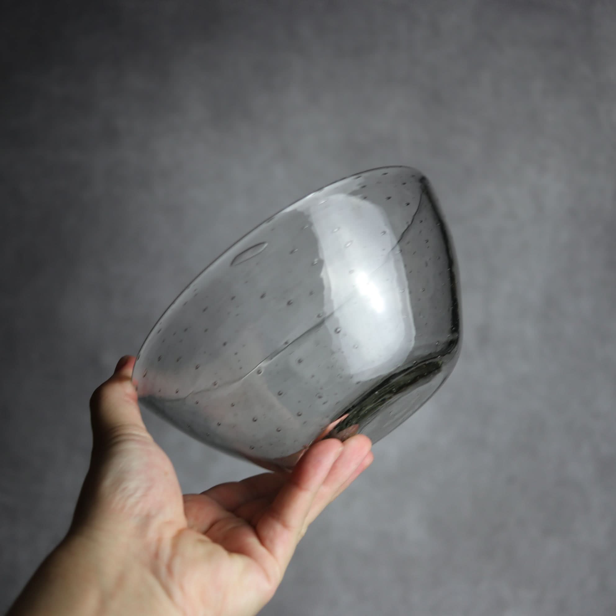気泡ボウル 小 クリア 琉球ガラス ガラス工房清天 琉球ガラス.