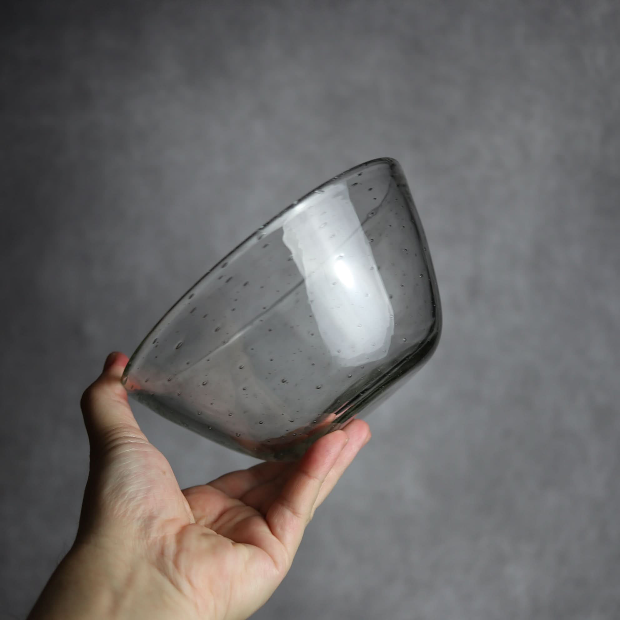 気泡ボウル 小 クリア 琉球ガラス ガラス工房清天 琉球ガラス.