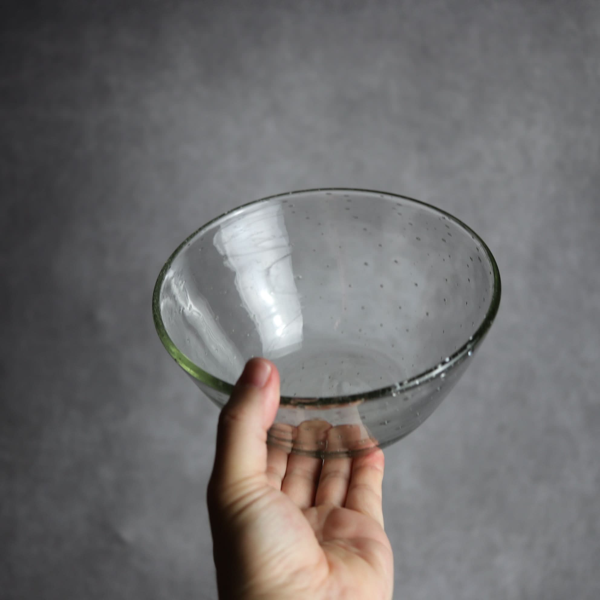 気泡ボウル 小 クリア 琉球ガラス ガラス工房清天 琉球ガラス.