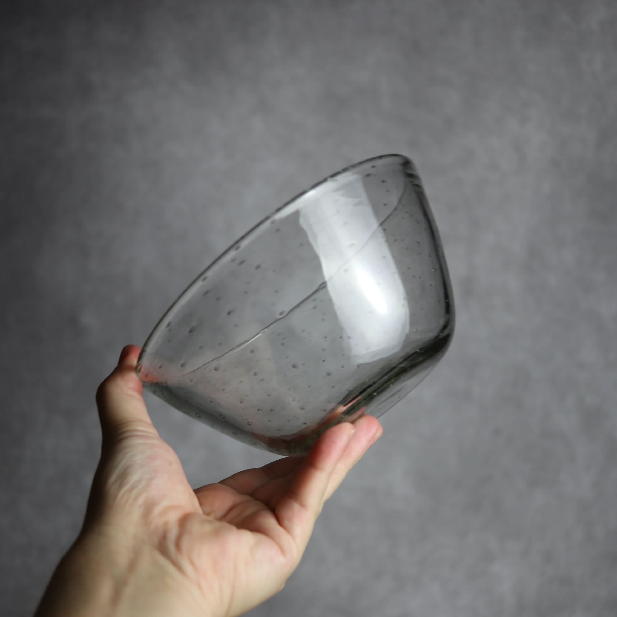 気泡ボウル 小 クリア 琉球ガラス ガラス工房清天 琉球ガラス.