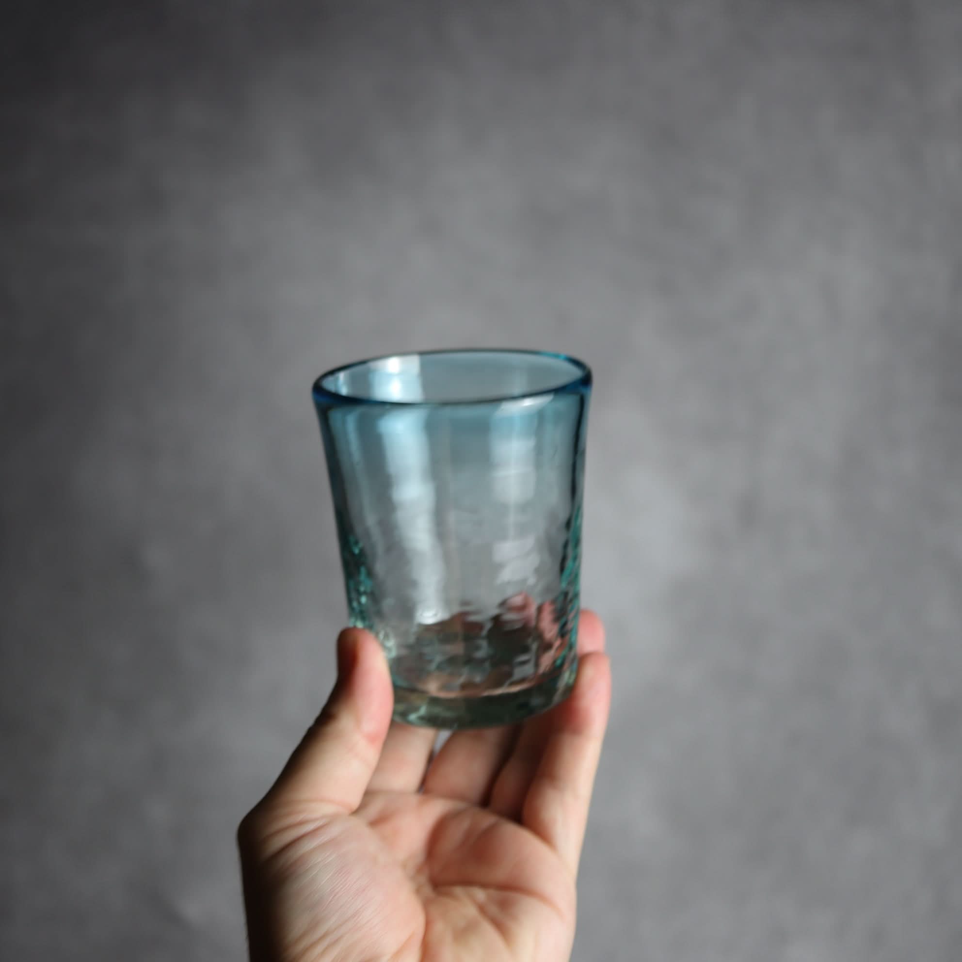 ノーマルグラス 中 水色 琉球ガラス ガラス工房清天 琉球ガラス.