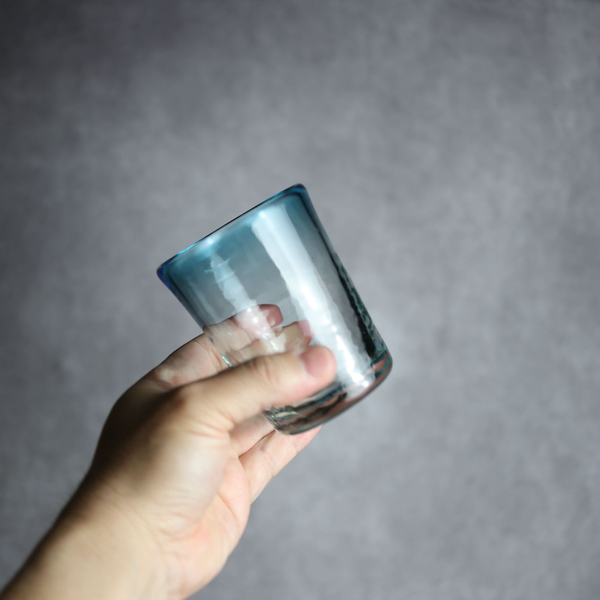 ノーマルグラス 中 水色 琉球ガラス ガラス工房清天 琉球ガラス.