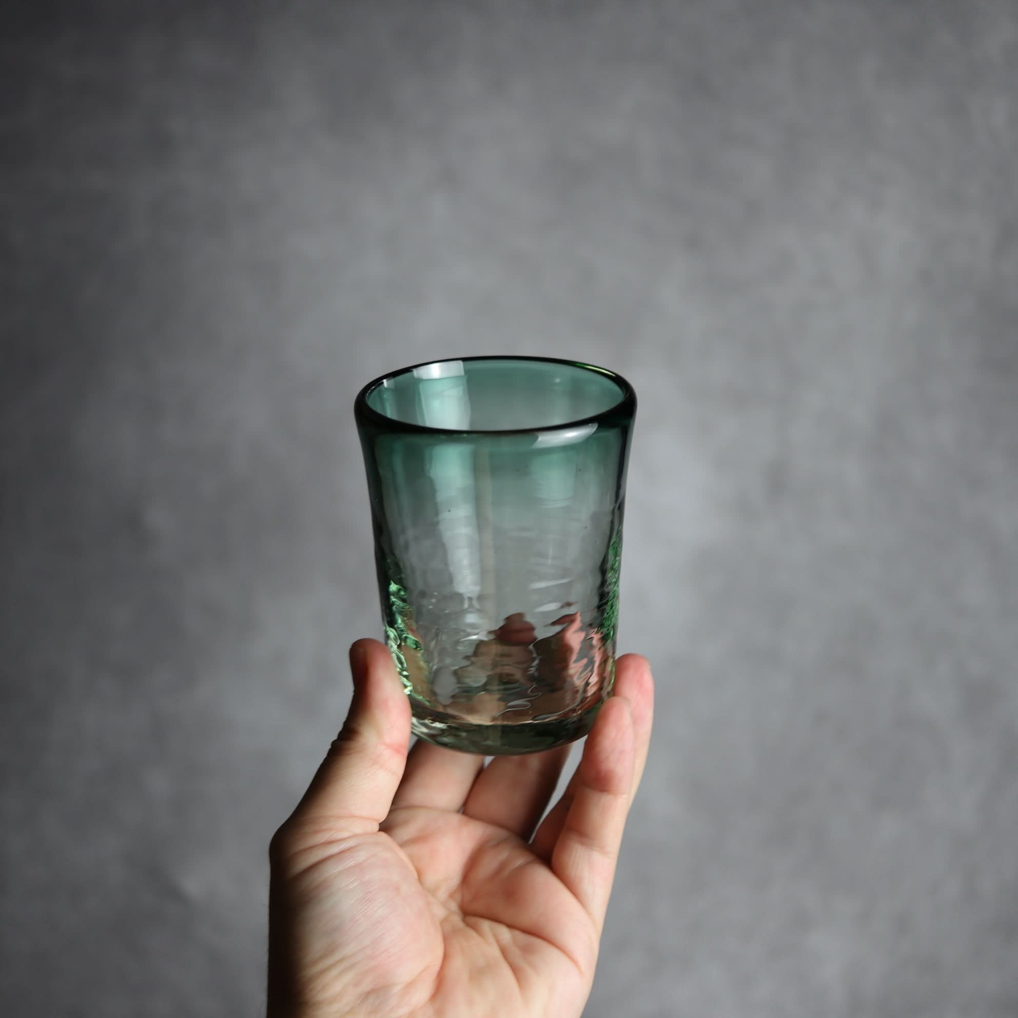 ノーマルグラス 中 グリーン 琉球ガラス ガラス工房清天 琉球ガラス.