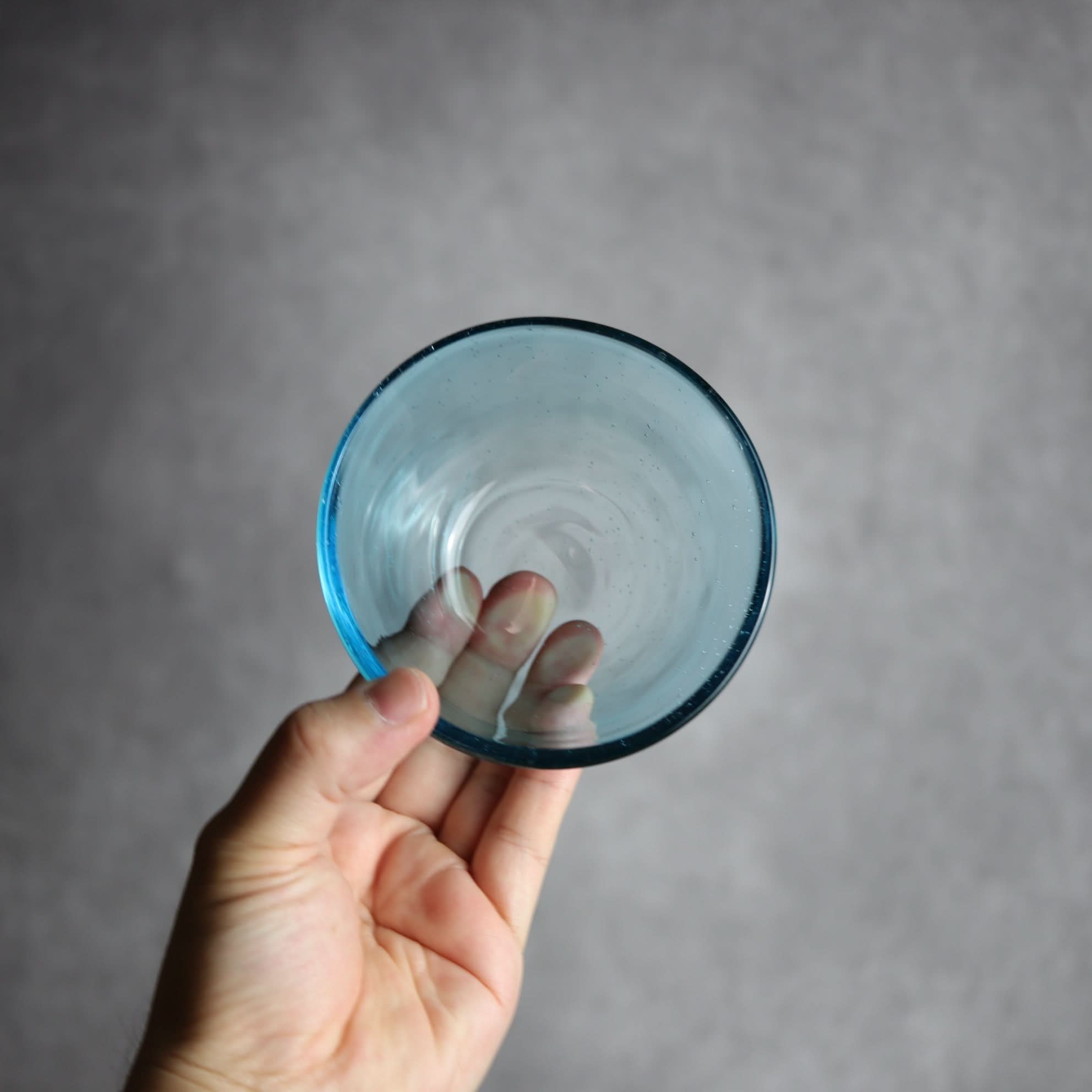 ノーマルボウル 小 水色 琉球ガラス ガラス工房清天 琉球ガラス.