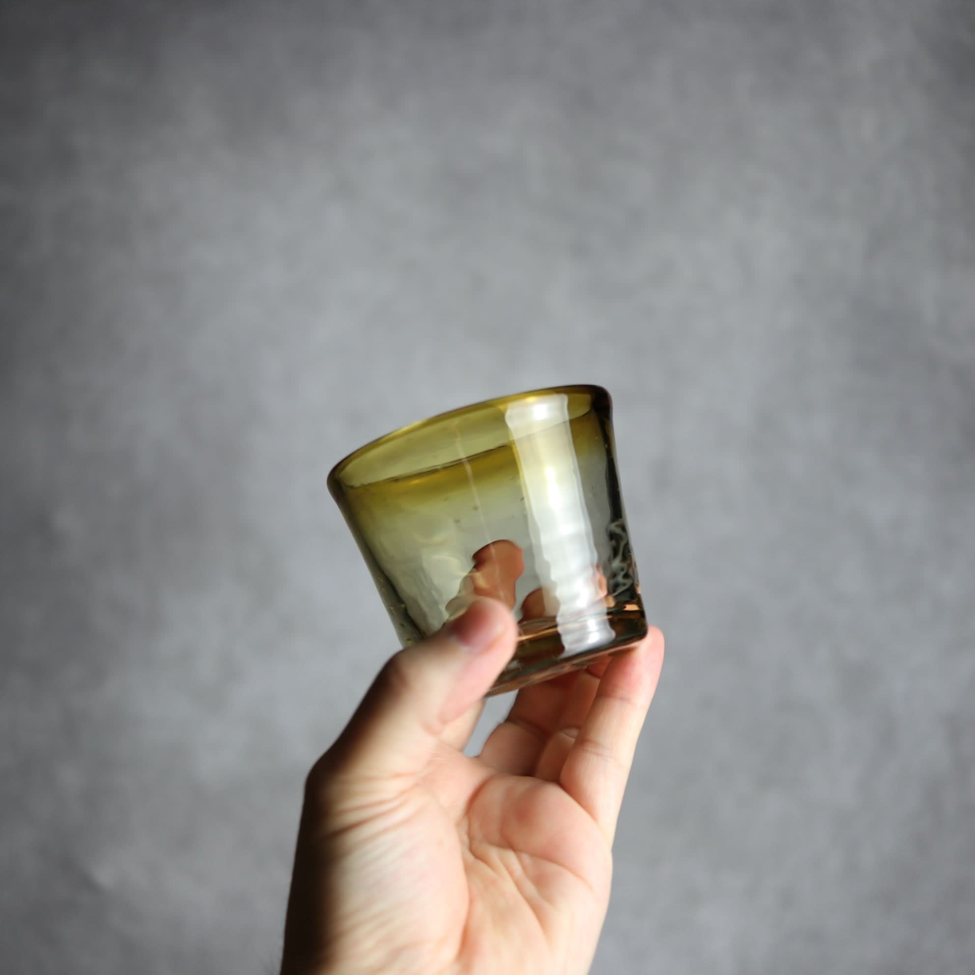 ノーマルグラス 小 ブラウン 琉球ガラス ガラス工房清天 琉球ガラス.