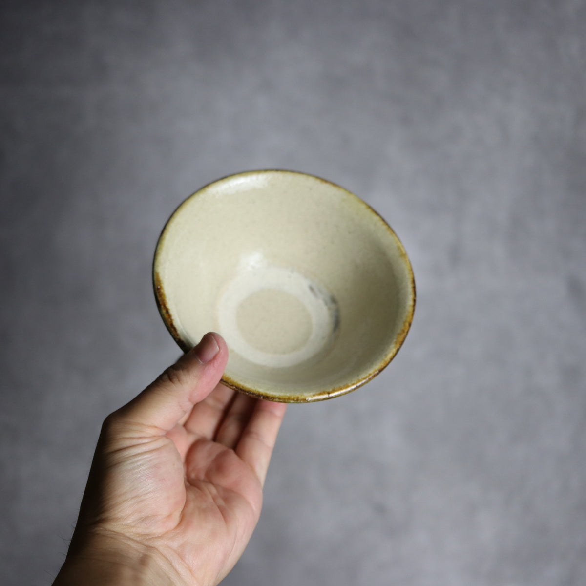 4寸マカイ2 三彩 縁点打 やちむん 陶器 北窯 松田共司工房
