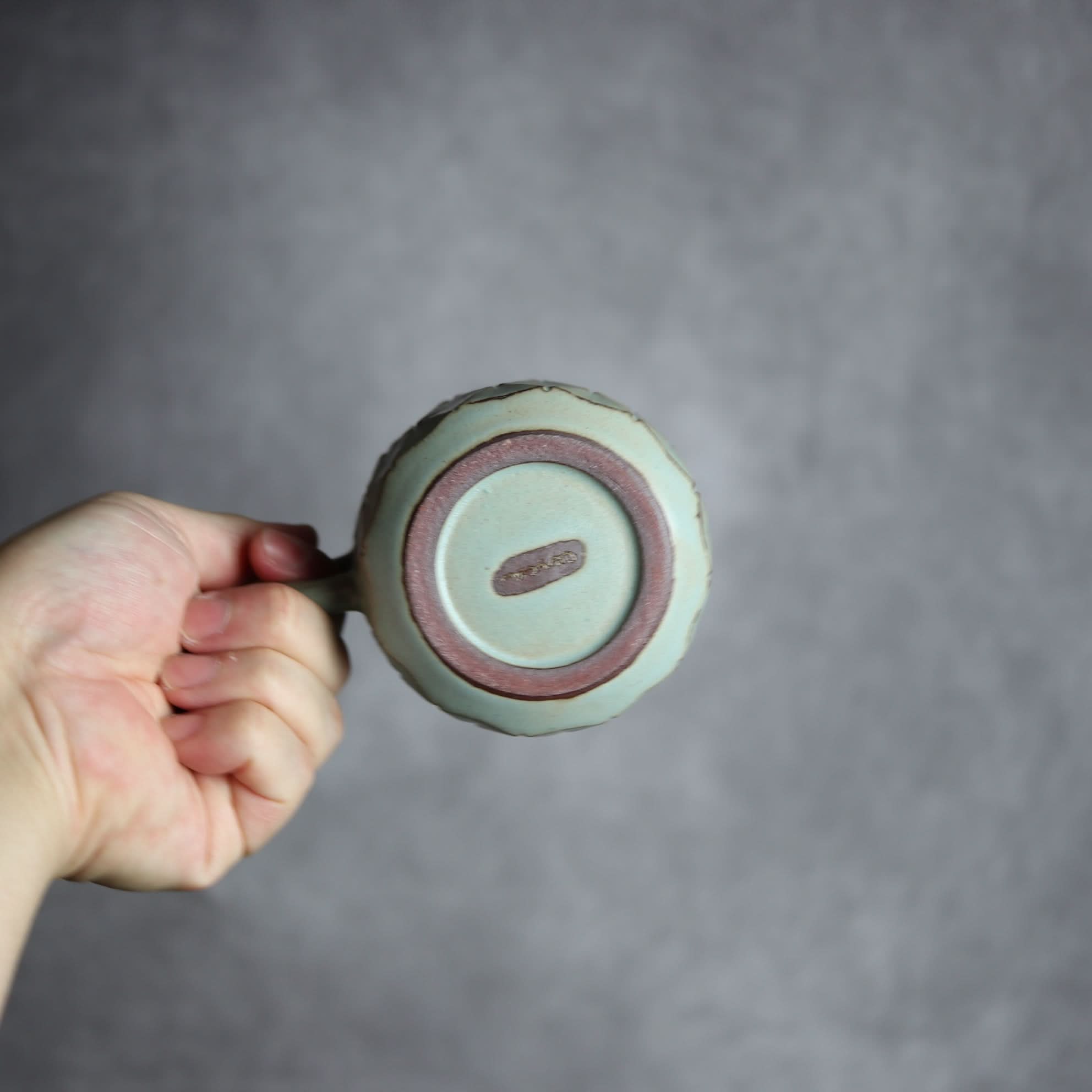 マグカップ1 アンティークブルー 菱形紋 やちむん 陶器 cerca やちむん 陶器.