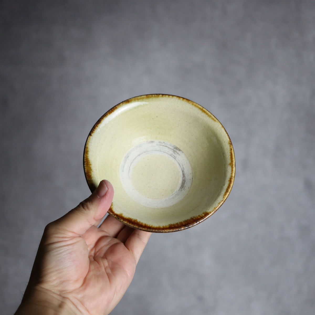4寸マカイ1 三彩 点打 やちむん 陶器 北窯 松田共司工房