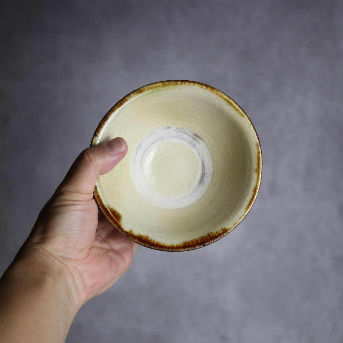 4寸マカイ1 三彩 点打 やちむん 陶器 北窯 松田共司工房
