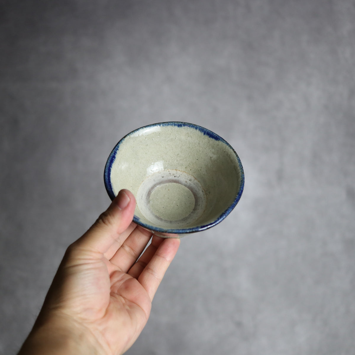 3.5寸マカイ1 呉須釉 線 やちむん 陶器 北窯 松田共司工房