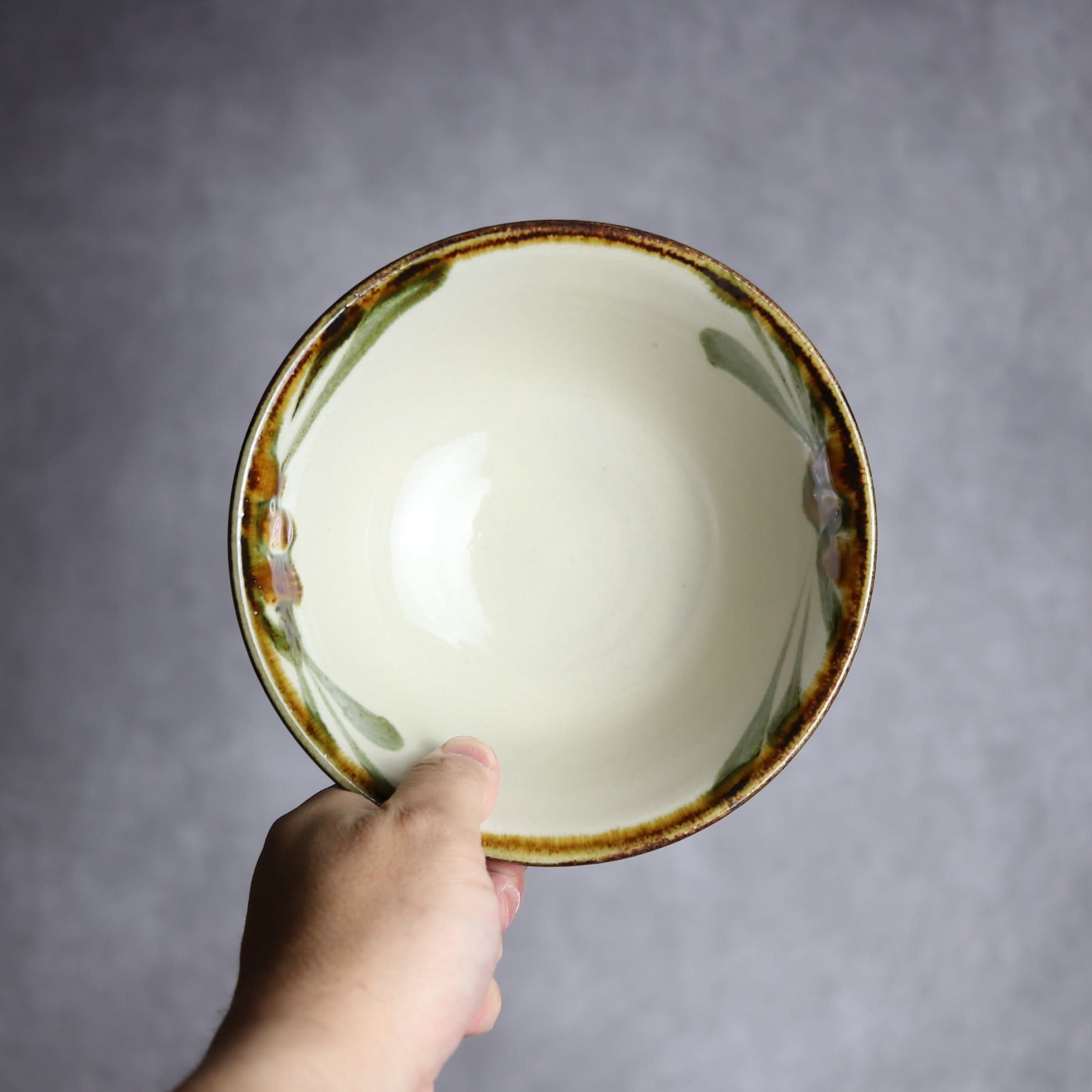 5寸マカイ 黒呉須唐草 やちむん 陶器 陶眞窯 やちむん 陶器.