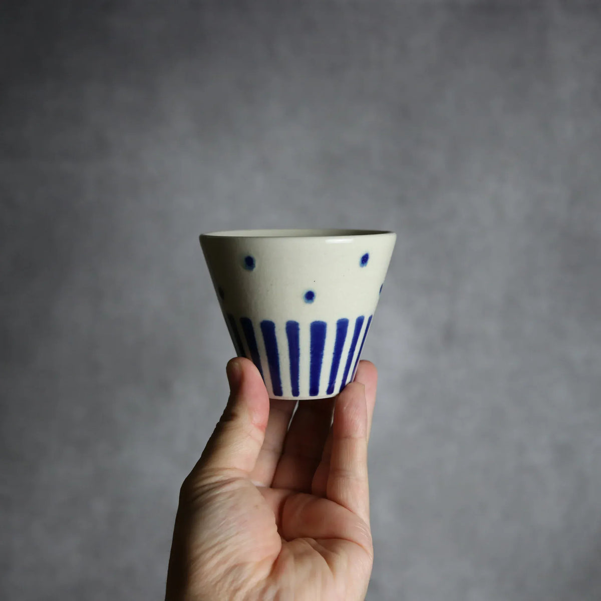 湯呑 呉須釉 ストライプ やちむん 陶器 高江洲陶磁器