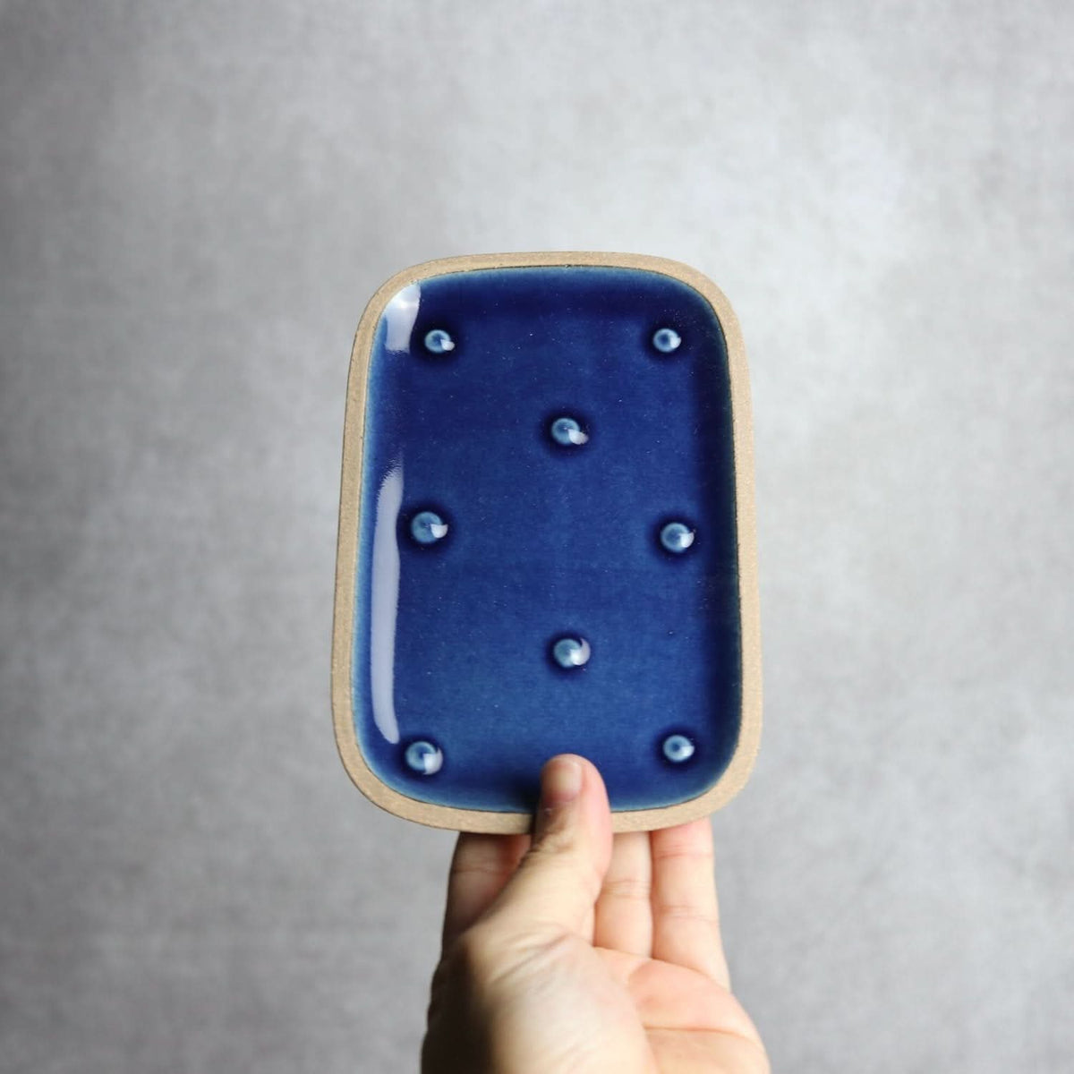 点いっちん(呉須) 長角皿(小) やちむん 陶器.