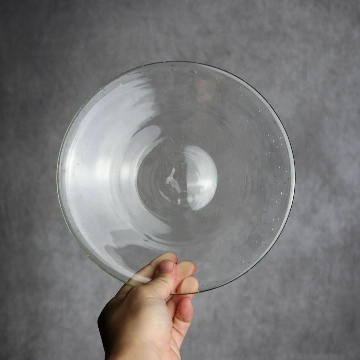 気泡皿 Mサイズ クリア 琉球ガラス ガラス工房清天 琉球ガラス.