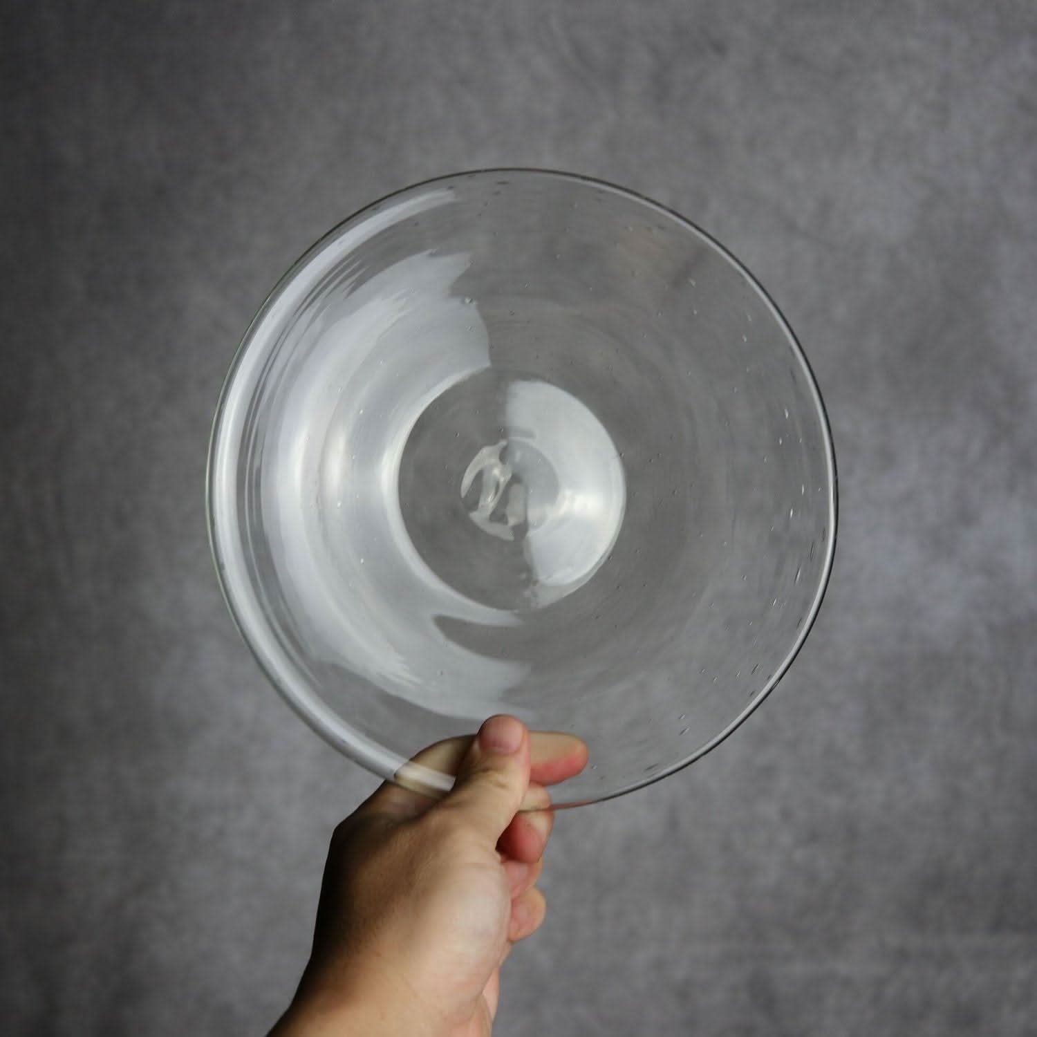 気泡皿 Mサイズ クリア 琉球ガラス ガラス工房清天 琉球ガラス.