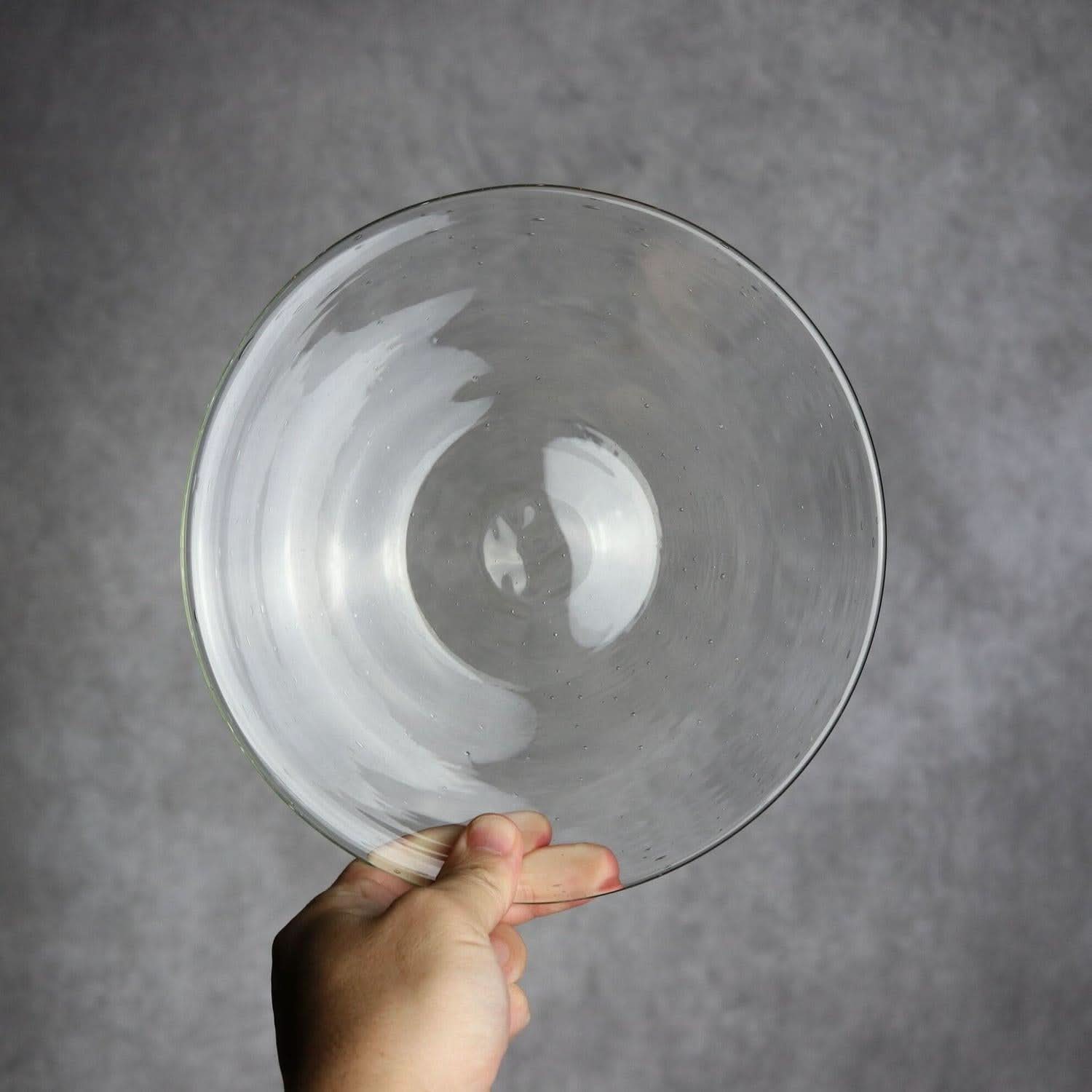 気泡皿 Mサイズ クリア 琉球ガラス ガラス工房清天 琉球ガラス.