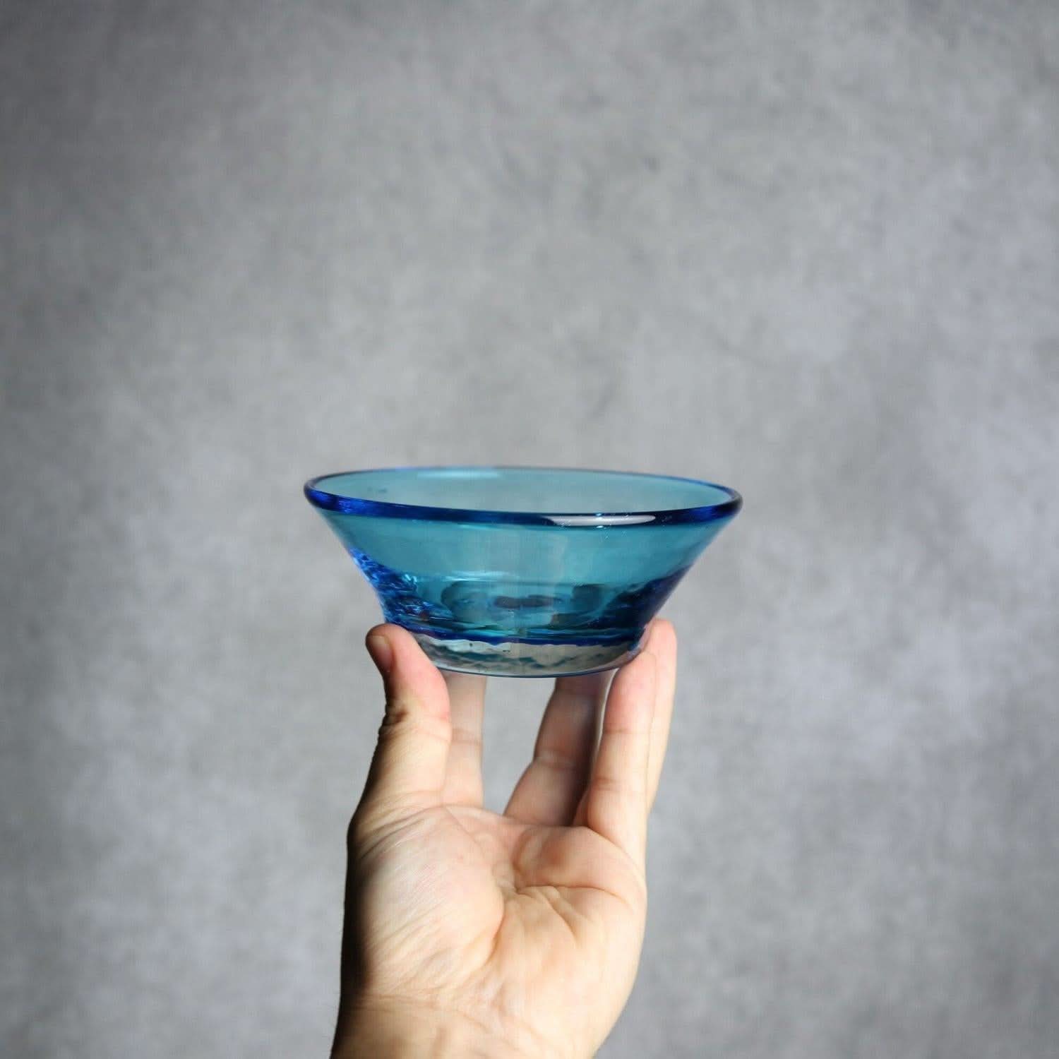 ノーマルボウル 水色 琉球ガラス ガラス工房清天 琉球ガラス.