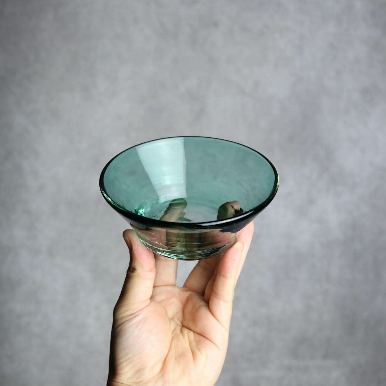 ノーマルボウル グリーン 琉球ガラス ガラス工房清天 琉球ガラス.