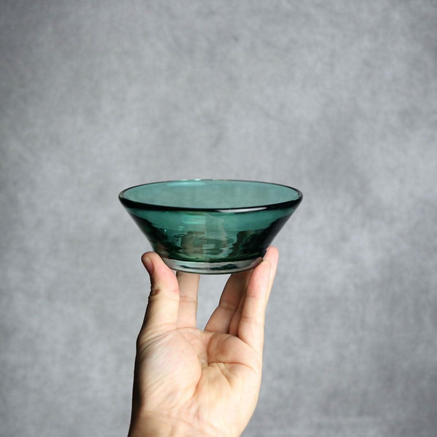 ノーマルボウル グリーン 琉球ガラス ガラス工房清天 琉球ガラス.