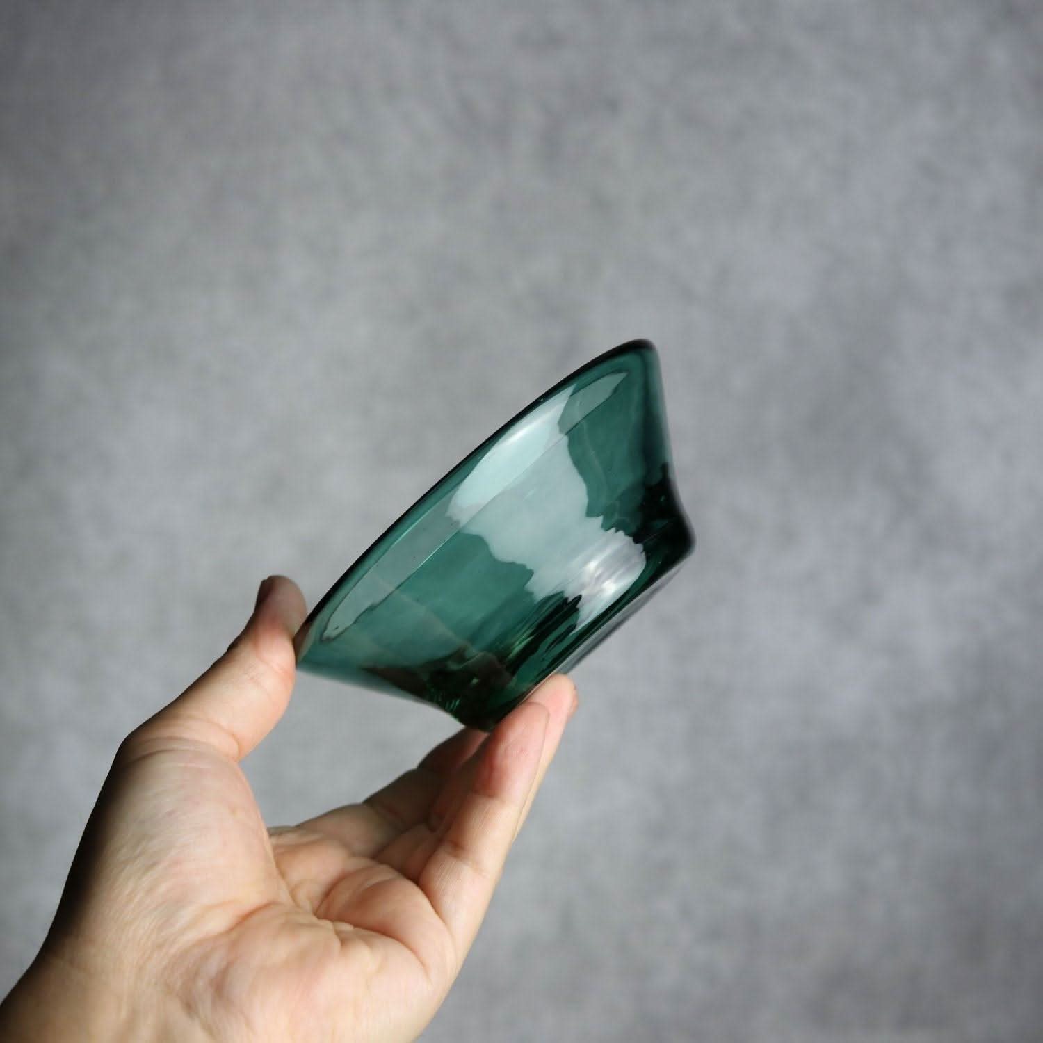 ノーマルボウル グリーン 琉球ガラス ガラス工房清天 琉球ガラス.