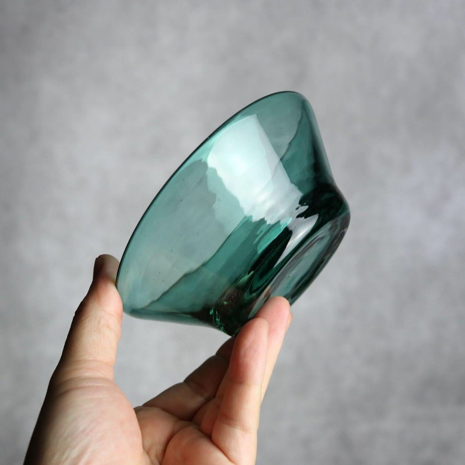 ノーマルボウル グリーン 琉球ガラス ガラス工房清天 琉球ガラス.