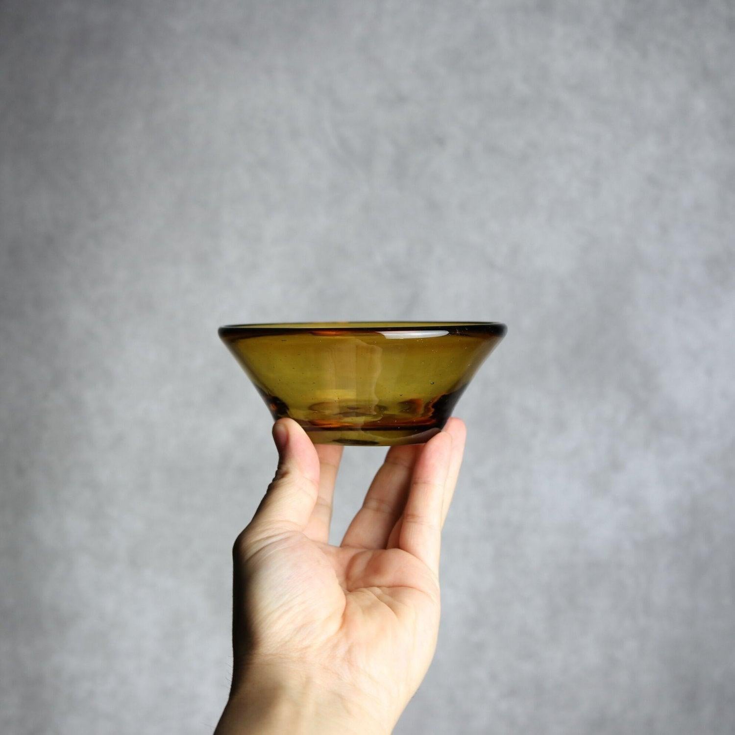 ノーマルボウル ブラウン 琉球ガラス ガラス工房清天 琉球ガラス.