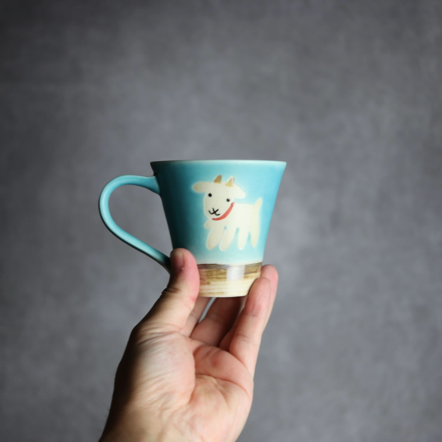 アニマルマグ ヤギ4 やちむん 陶器 atelier qucchane - mundasui