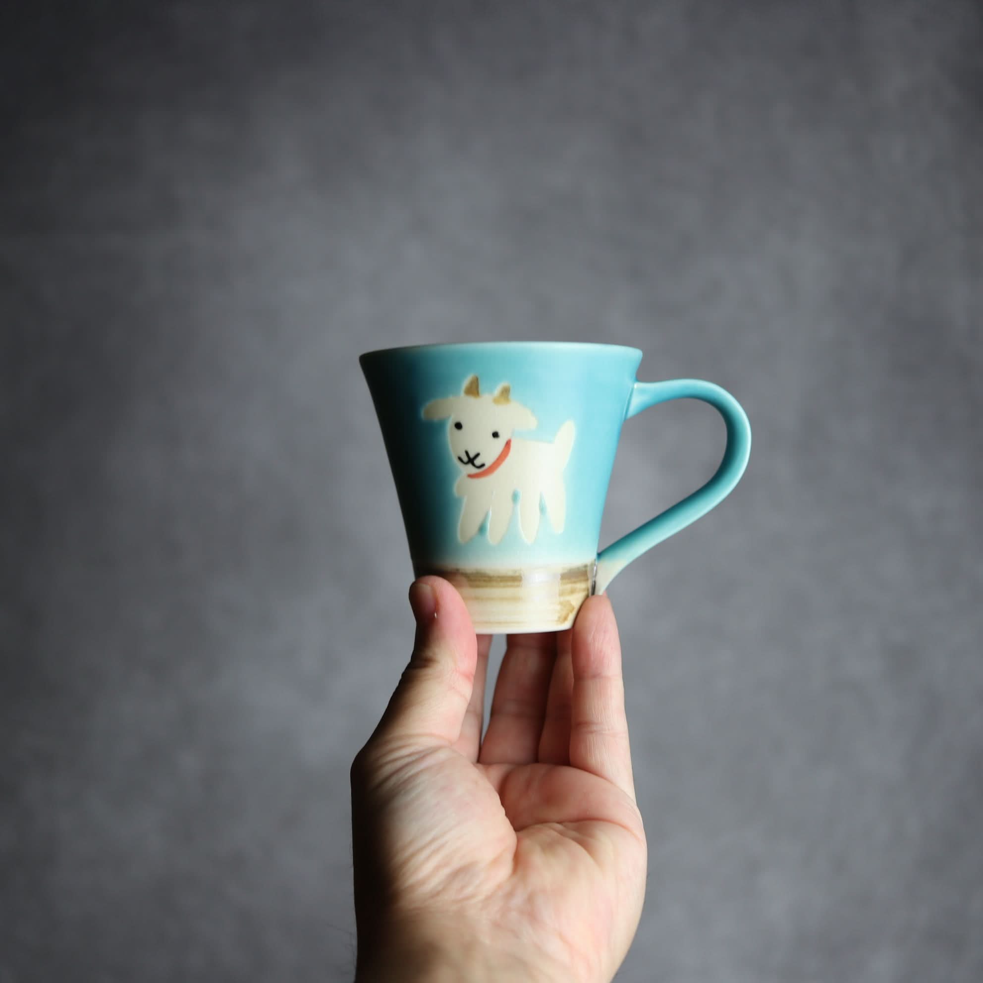 アニマルマグ ヤギ4 やちむん 陶器 atelier qucchane - mundasui