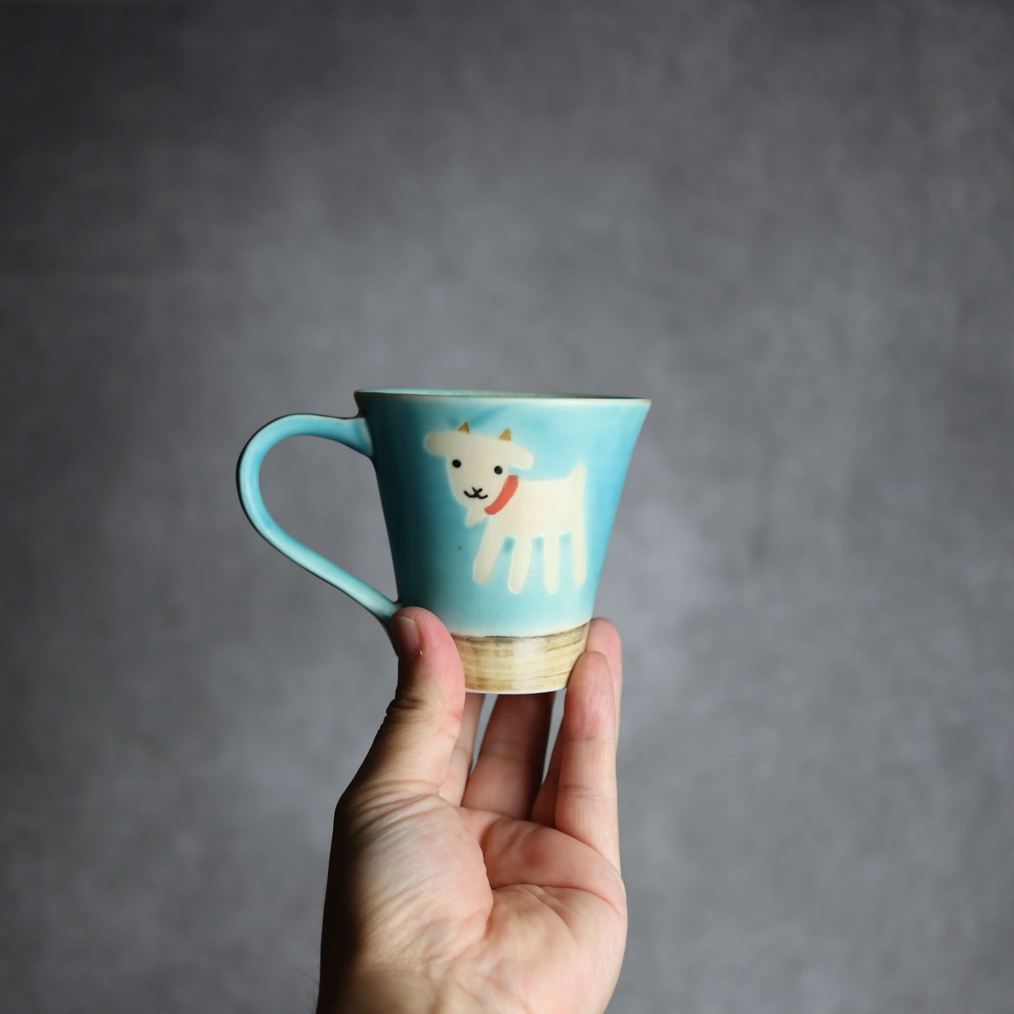 アニマルマグ ヤギ5 やちむん 陶器 atelier qucchane｜atelier