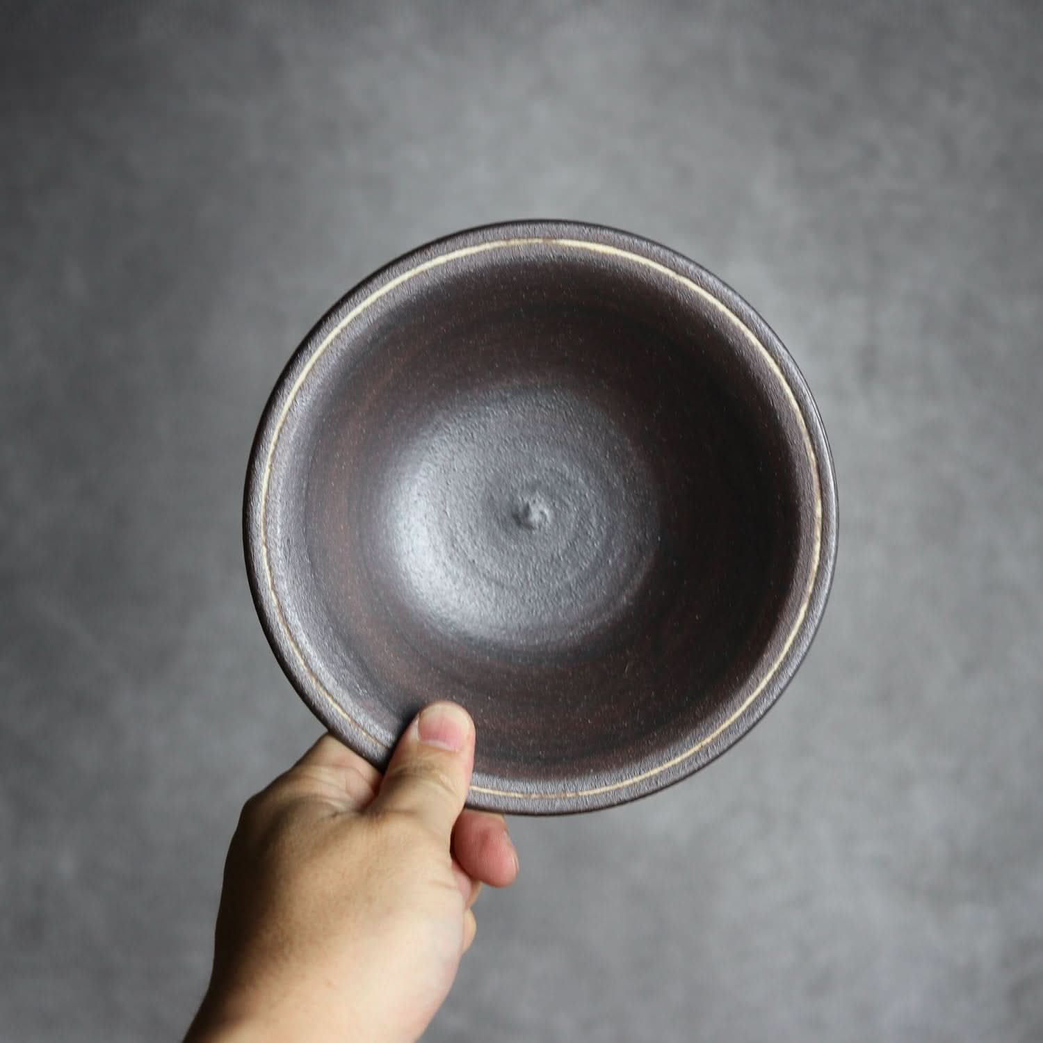 和食器 飴釉 寿字螺旋文 茶碗 五客 時代箱付 V R6414