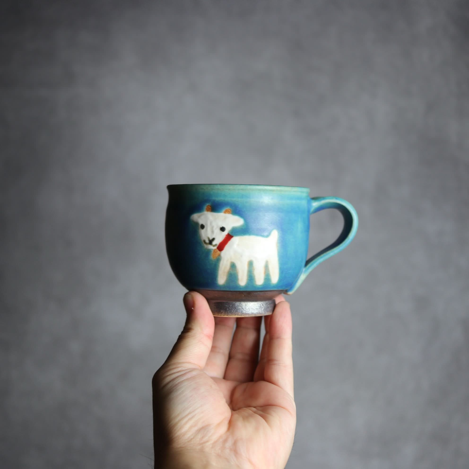 丸マグ ヤギ2 やちむん 陶器 atelier qucchane やちむん 陶器.