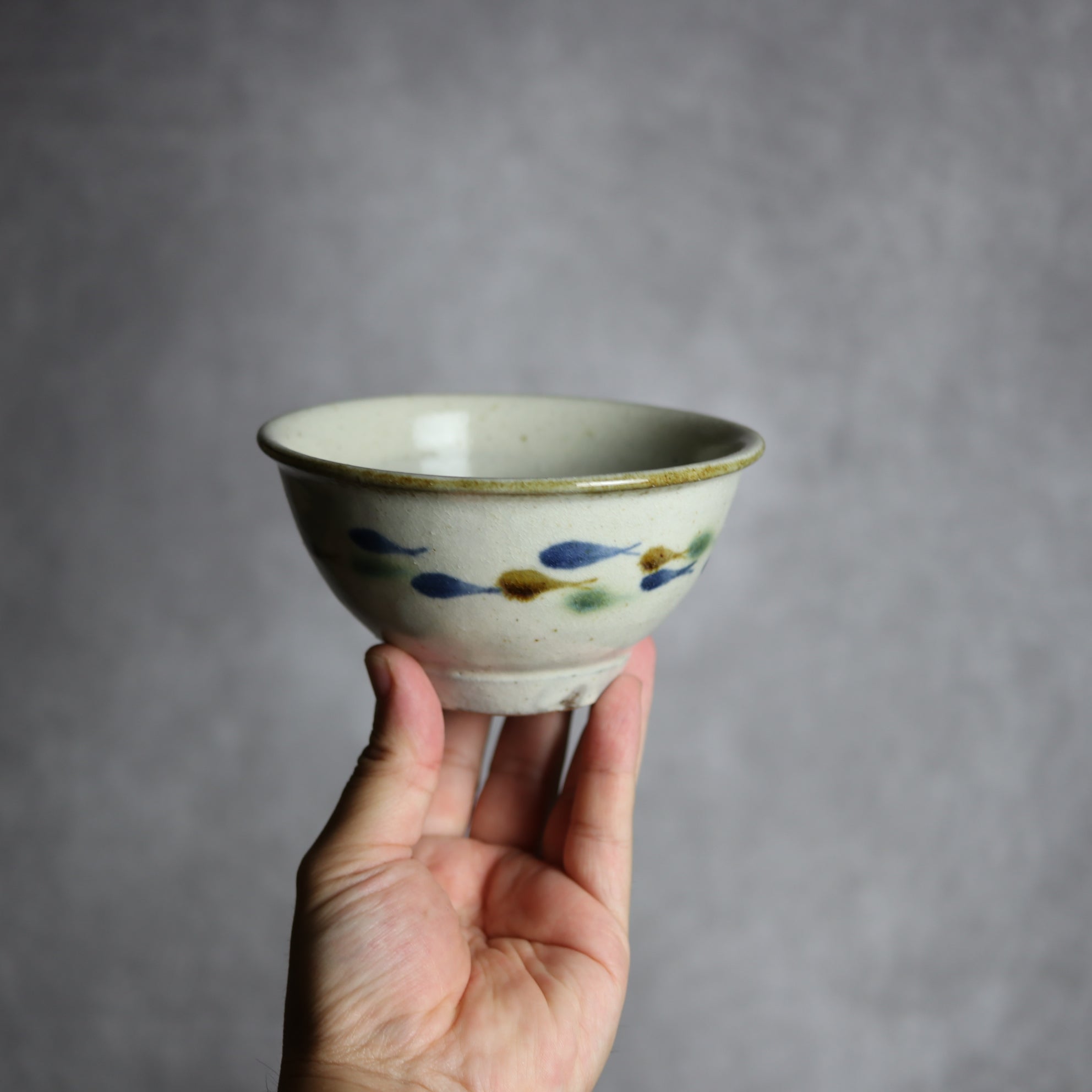 4寸マカイ1 三彩 魚 やちむん 陶器 やちむん工房 mug