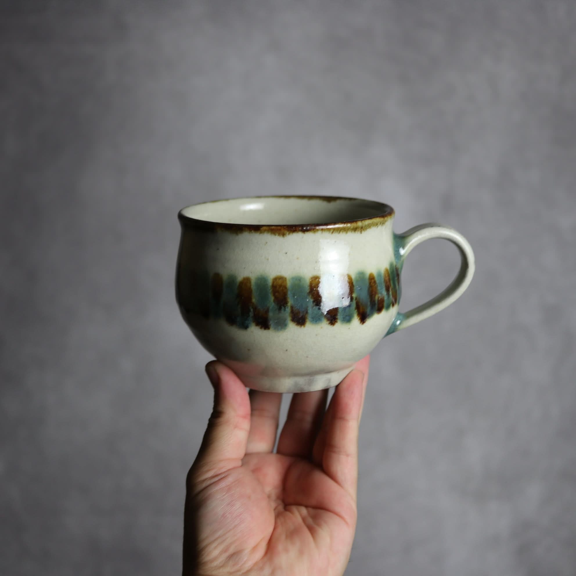 スープカップ1 三彩 点打 やちむん 陶器 やちむん工房 mug｜やちむん