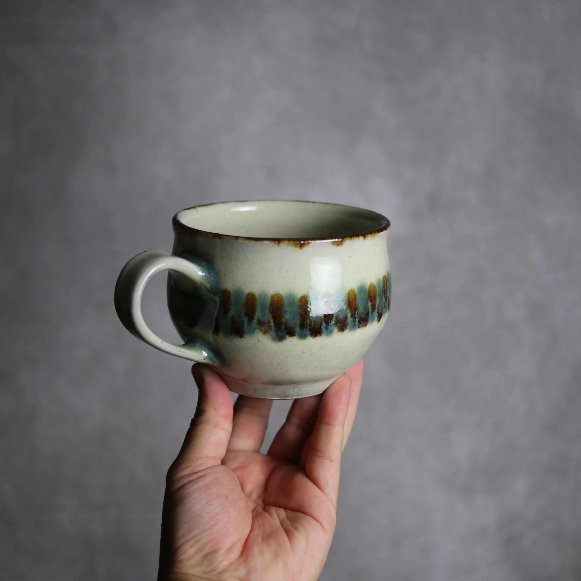 スープカップ1 三彩 点打 やちむん 陶器 やちむん工房 mug｜やちむん