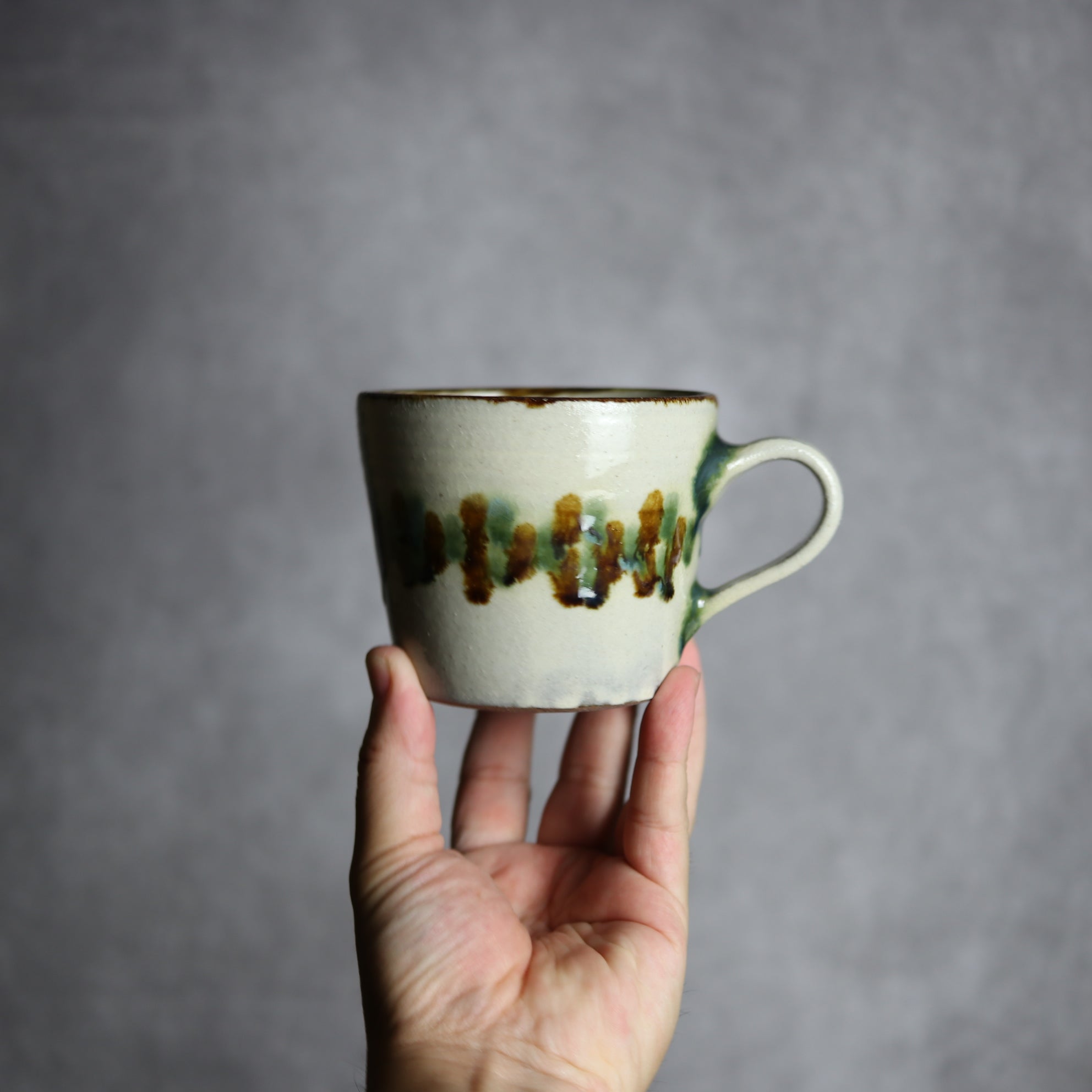 マグカップ3 三彩 点打 やちむん 陶器 やちむん工房 mug
