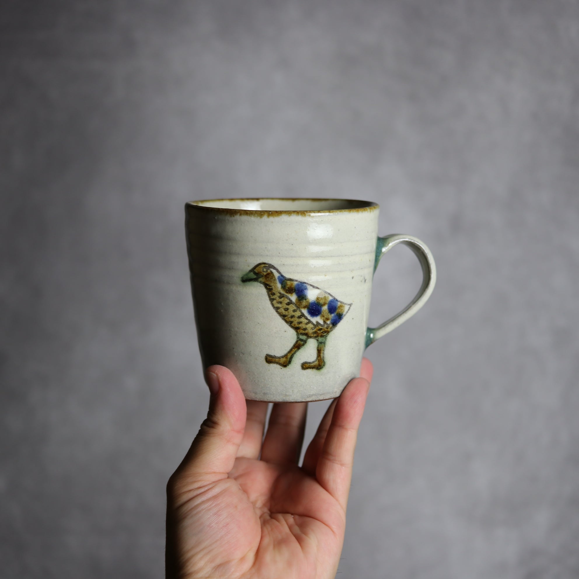 マグカップ1 飴 呉須釉 ヤンバルクイナ やちむん 陶器 やちむん工房 mug