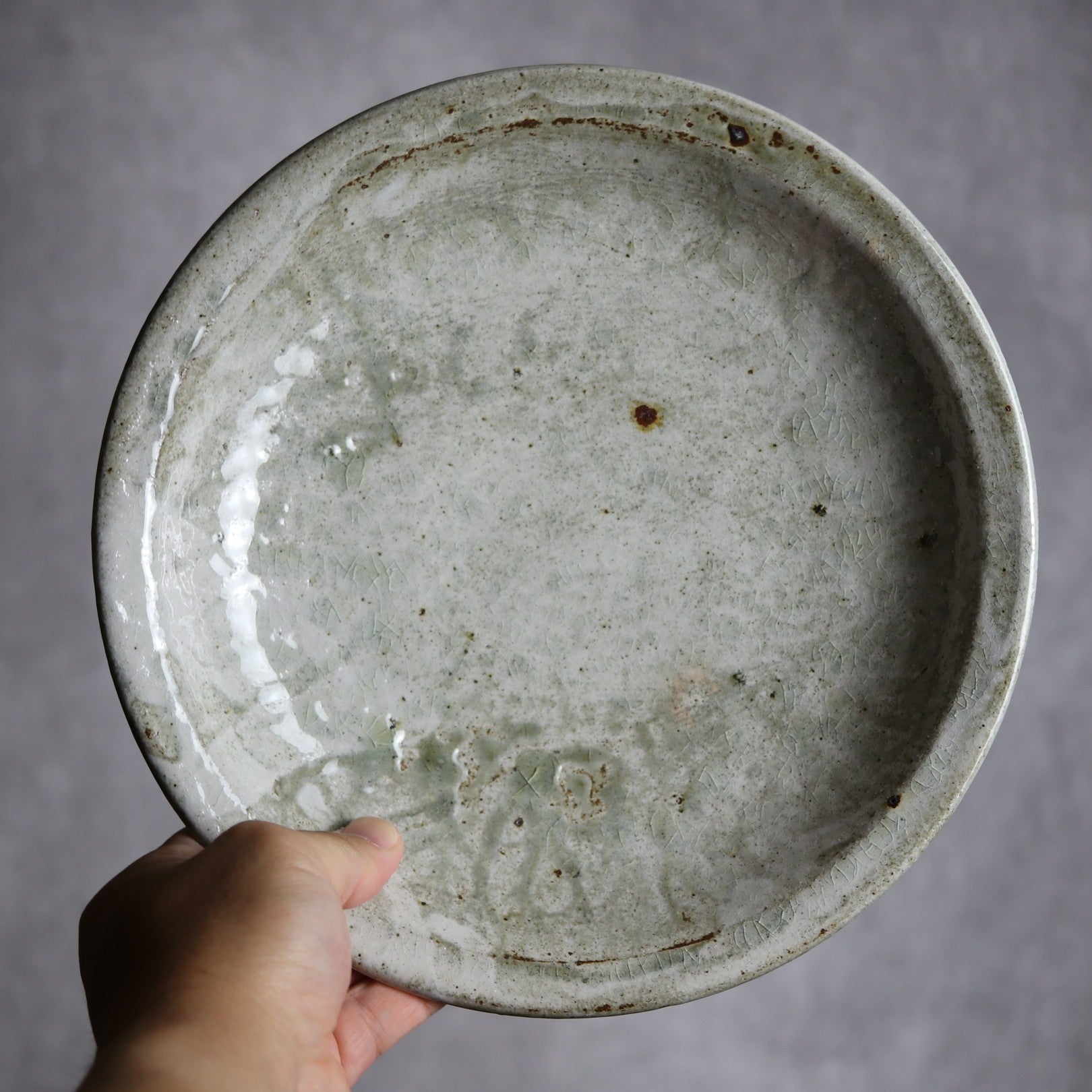 8寸リム丸皿2 白 やちむん 陶器 森製陶所