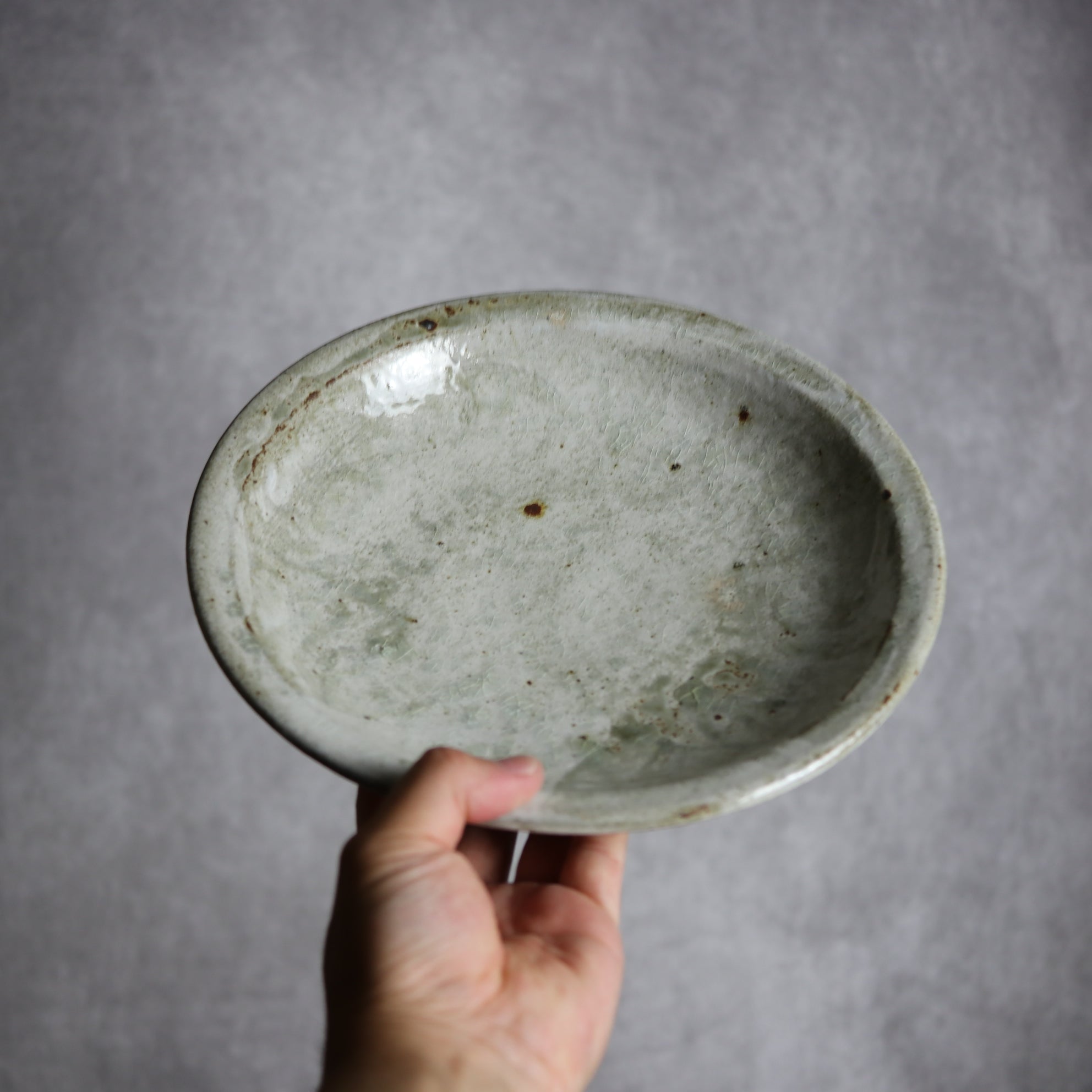 8寸リム丸皿2 白 やちむん 陶器 森製陶所