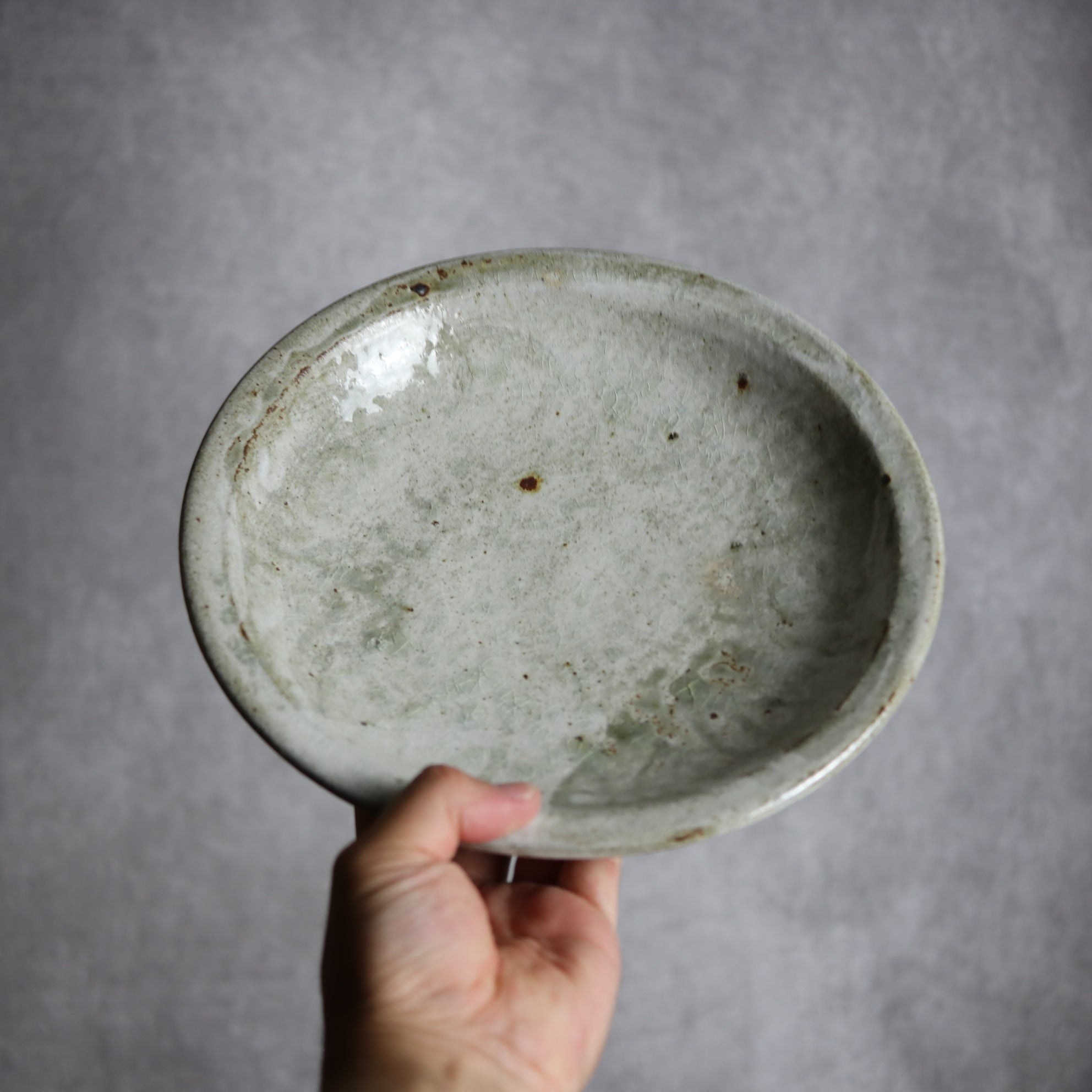 8寸リム丸皿2 白 やちむん 陶器 森製陶所