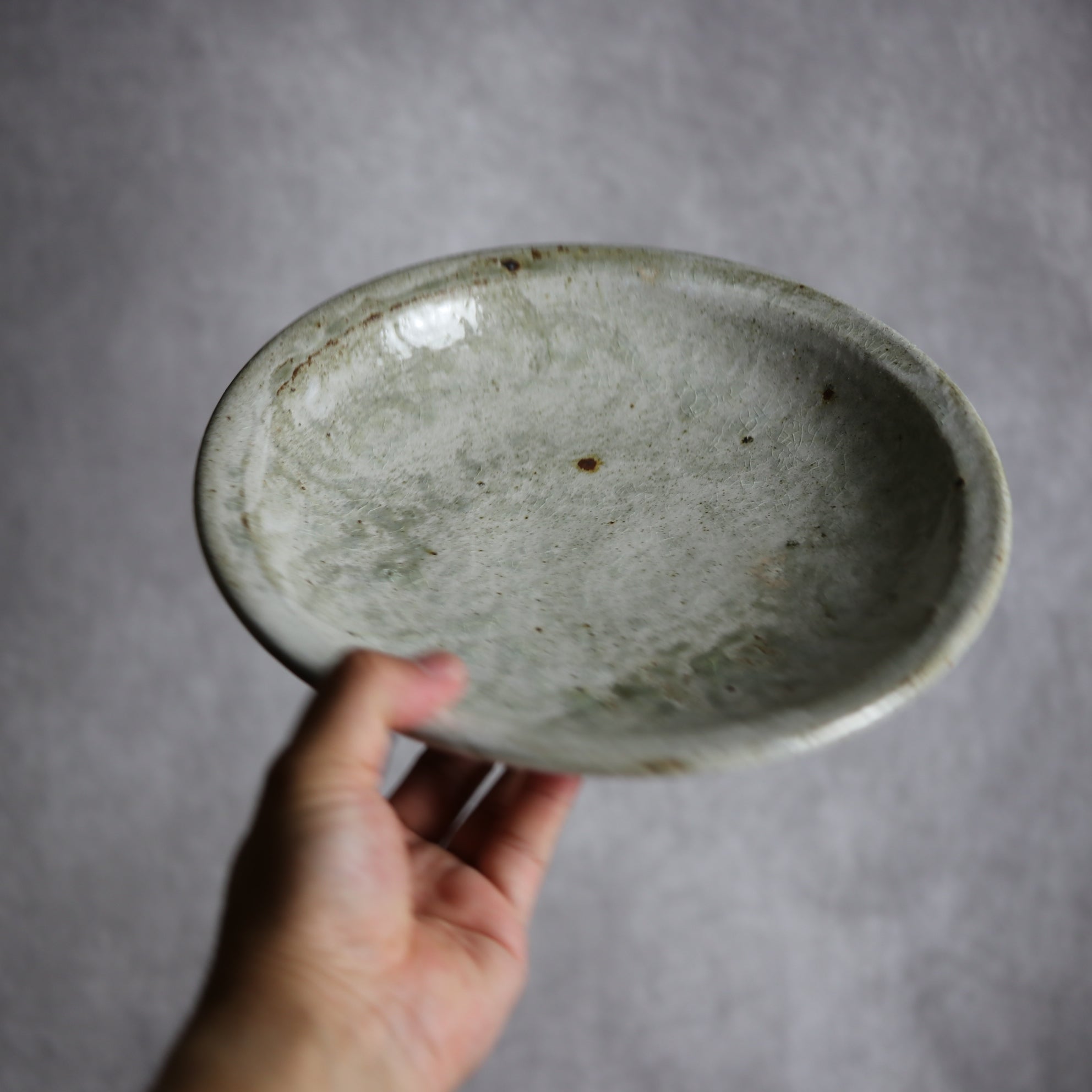 8寸リム丸皿2 白 やちむん 陶器 森製陶所