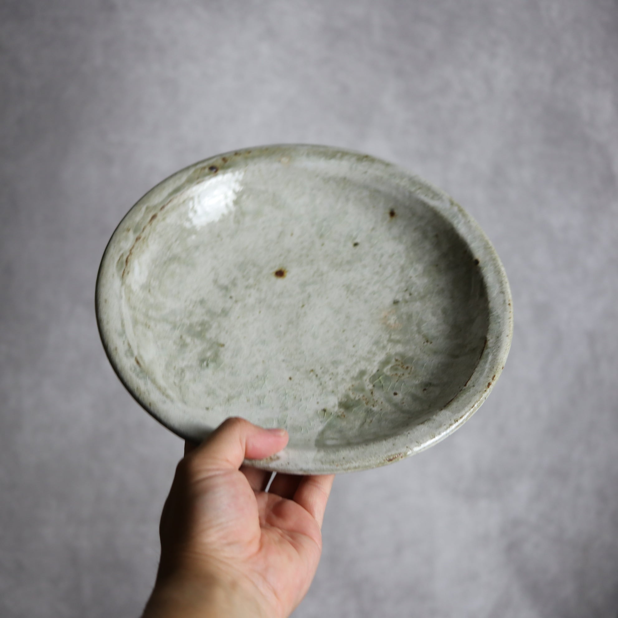 8寸リム丸皿2 白 やちむん 陶器 森製陶所