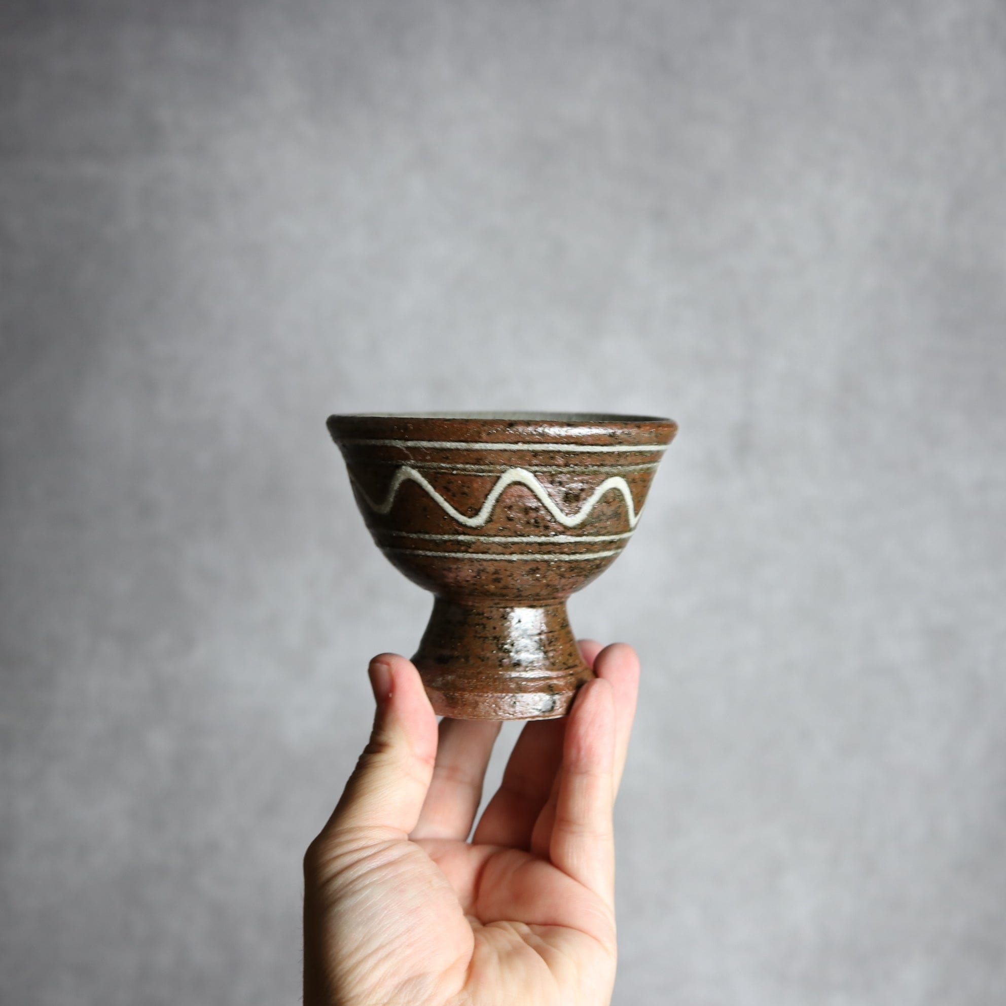 3寸高杯鉢1 イッチン波紋 やちむん 陶器 栄一工房