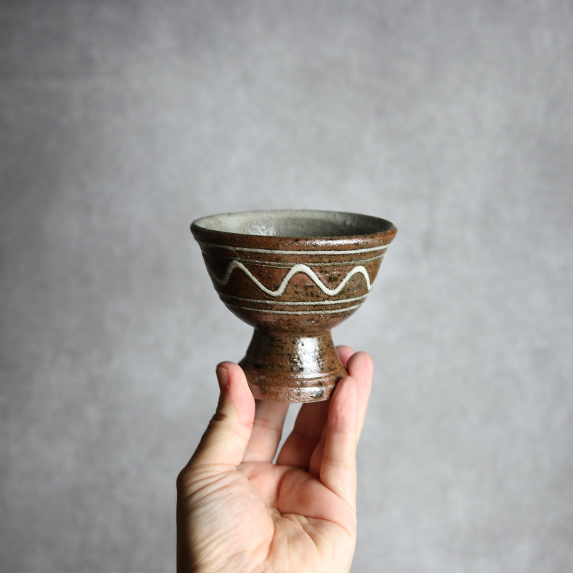 3寸高杯鉢1 イッチン波紋 やちむん 陶器 栄一工房