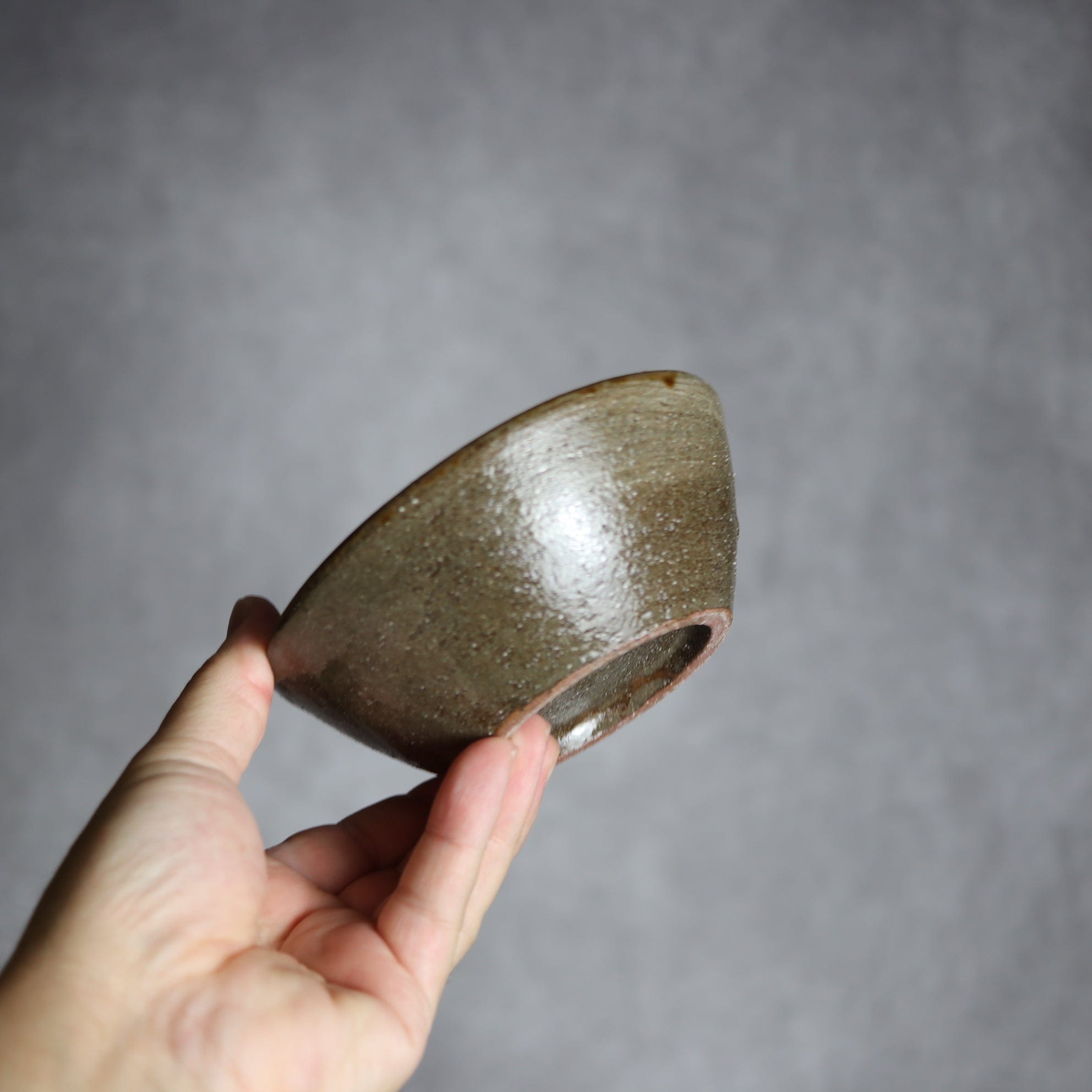 4寸鉢1 飴 呉須釉 双葉 やちむん 陶器 漂窯 陶器.