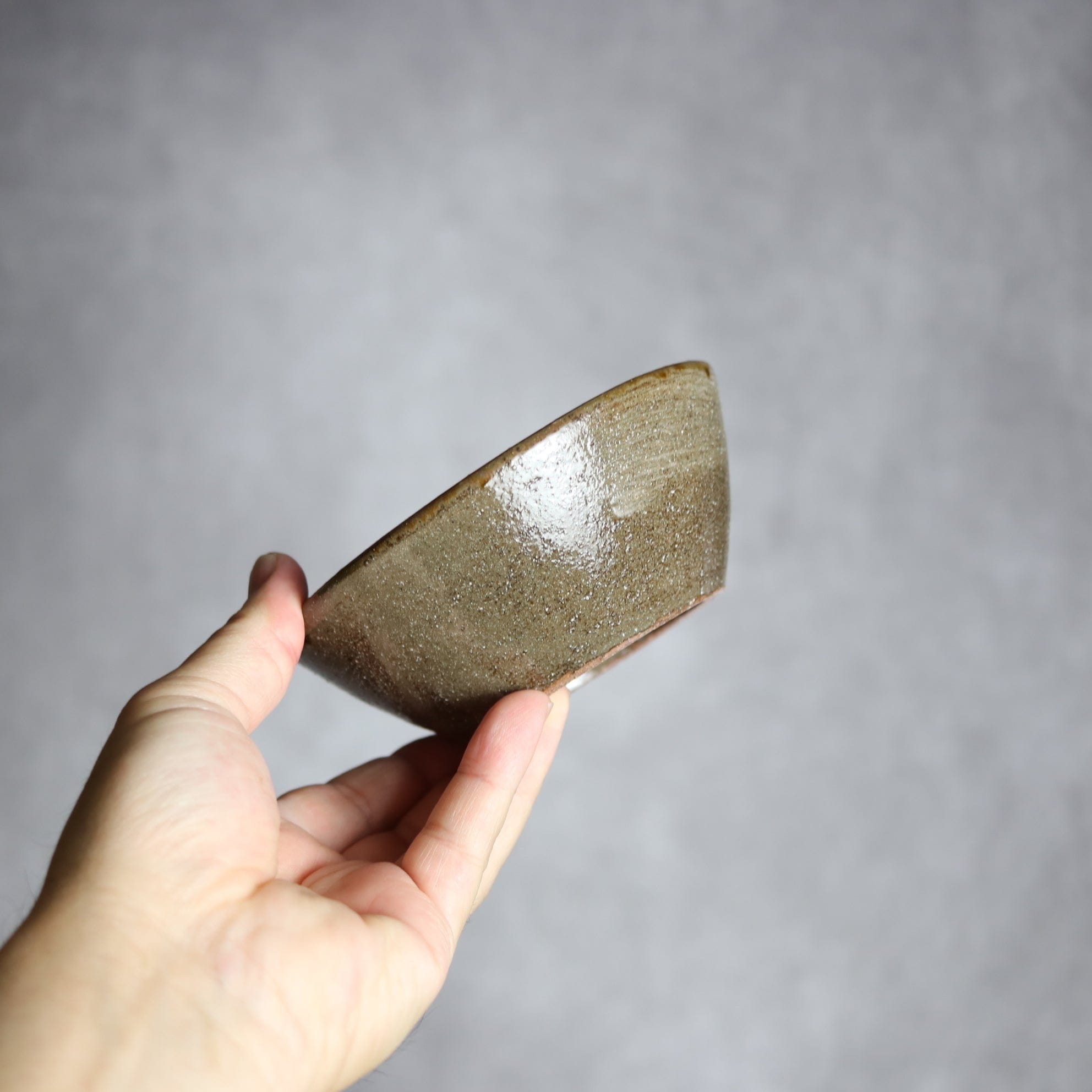 4寸鉢1 飴 呉須釉 双葉 やちむん 陶器 漂窯 陶器.